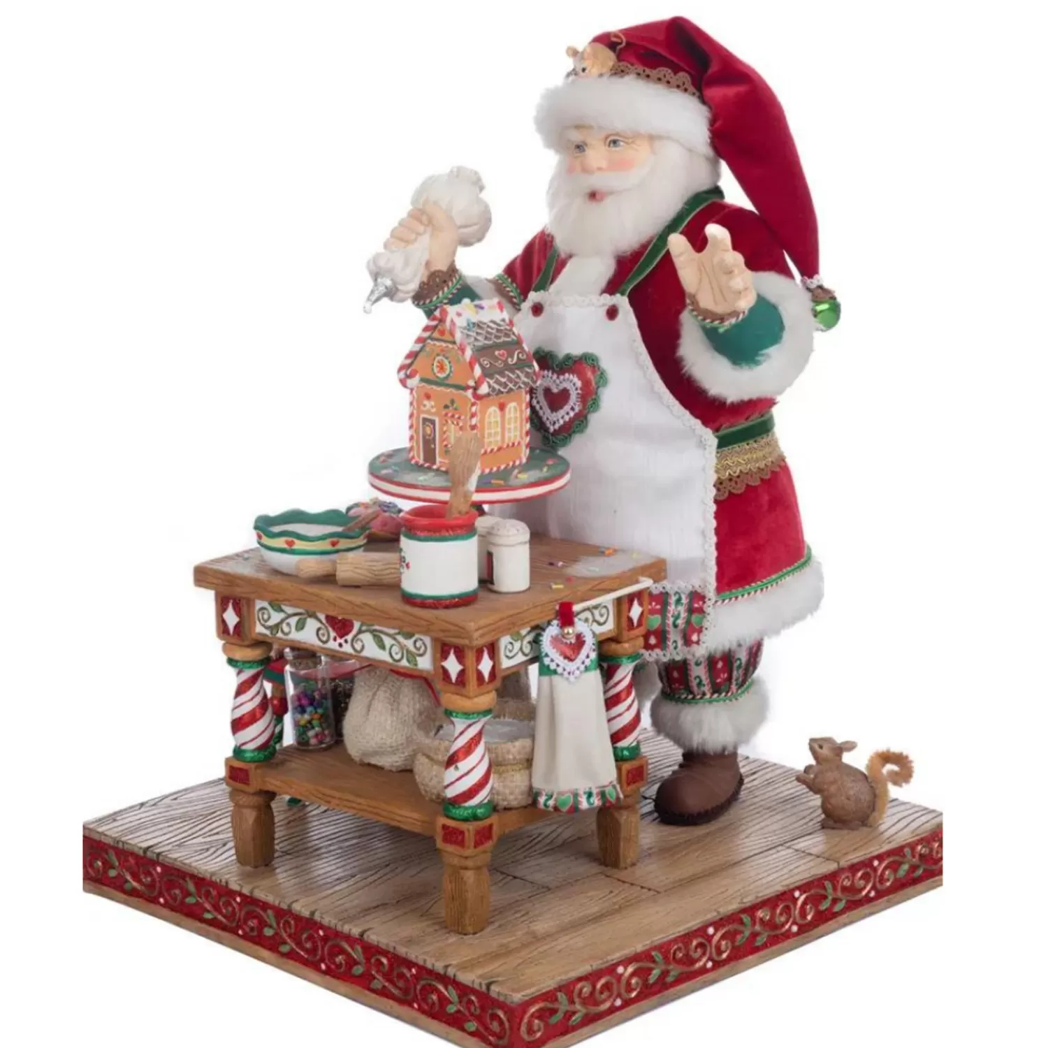 The Jolly Christmas Shop Jingle And Cocoa | Santa Christmas Decorations | Katherine's Collection 18" Seasoned Greetings Santa Baking For Christmas Figure 28-328739