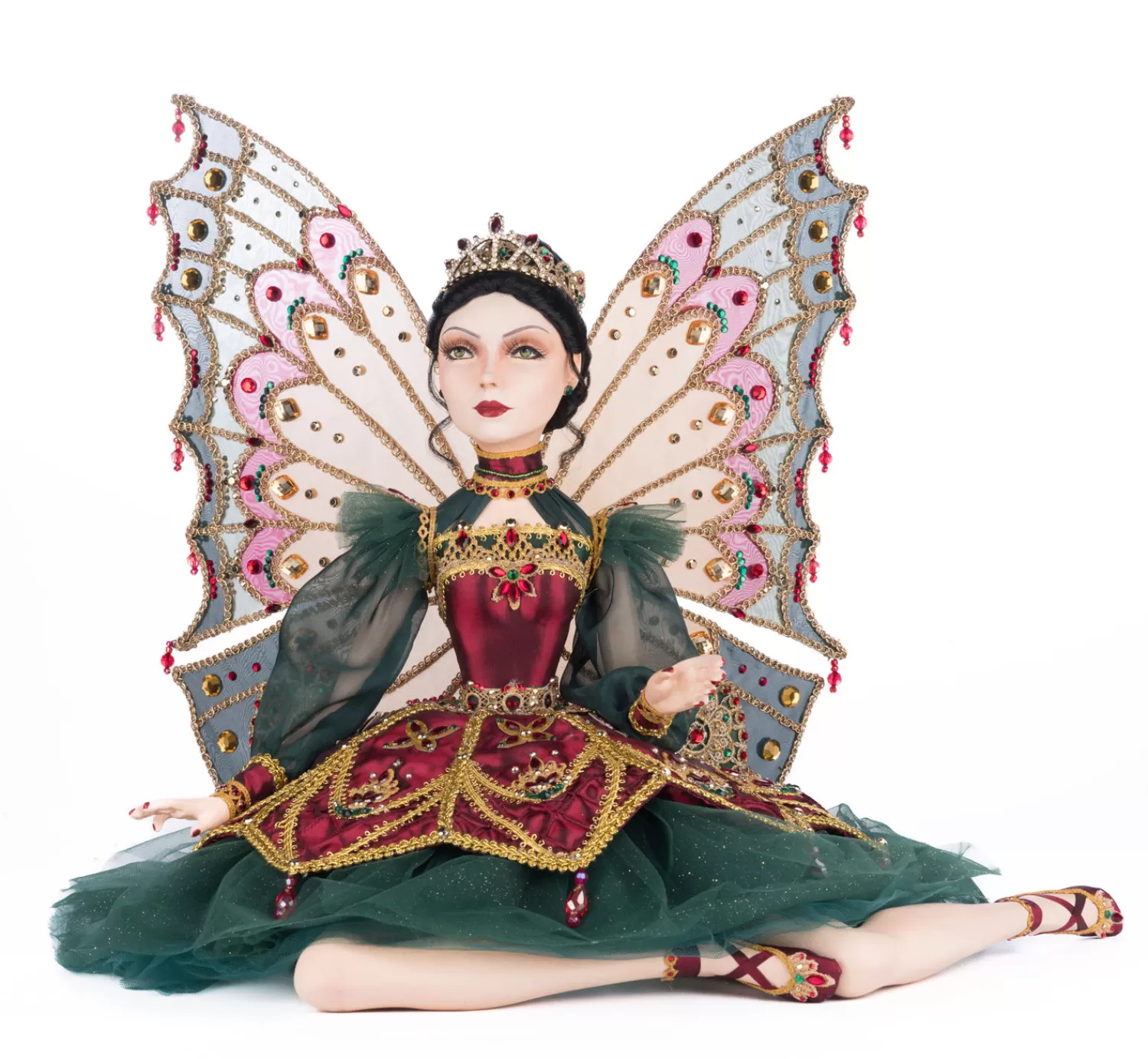 The Jolly Christmas Shop Figures | Katherine's Collection·Christmas Castle | Katherine's Collection 23" Belle Noelle Sitting Fairy Ballerina Doll Christmas Decoration 28-428237