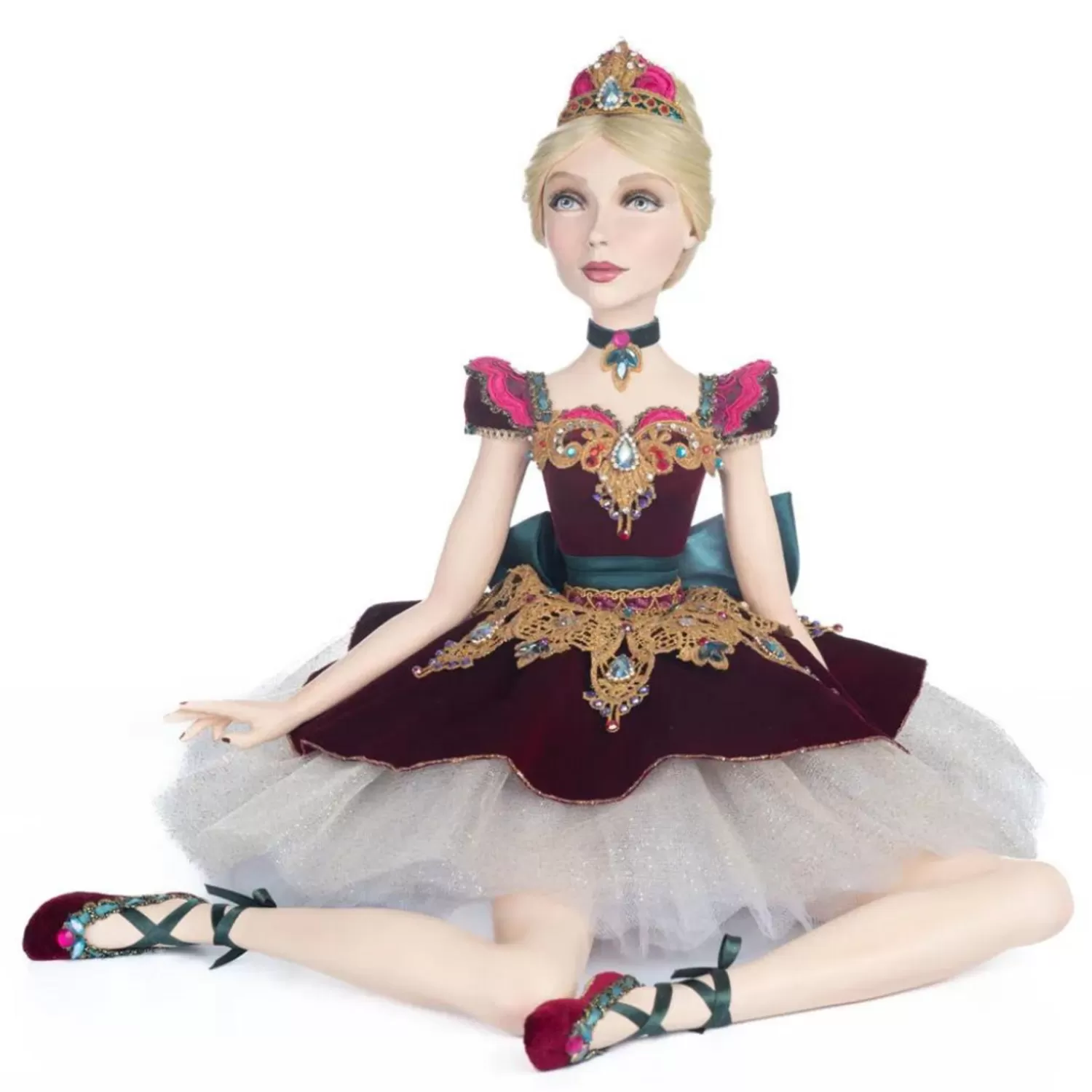 The Jolly Christmas Shop Nutcracker Decorations | Katherine's Collection·Nutcracker | Katherine's Collection 23" Sugar Plum Ballerina Sitting Christmas Doll Figure 28-328845