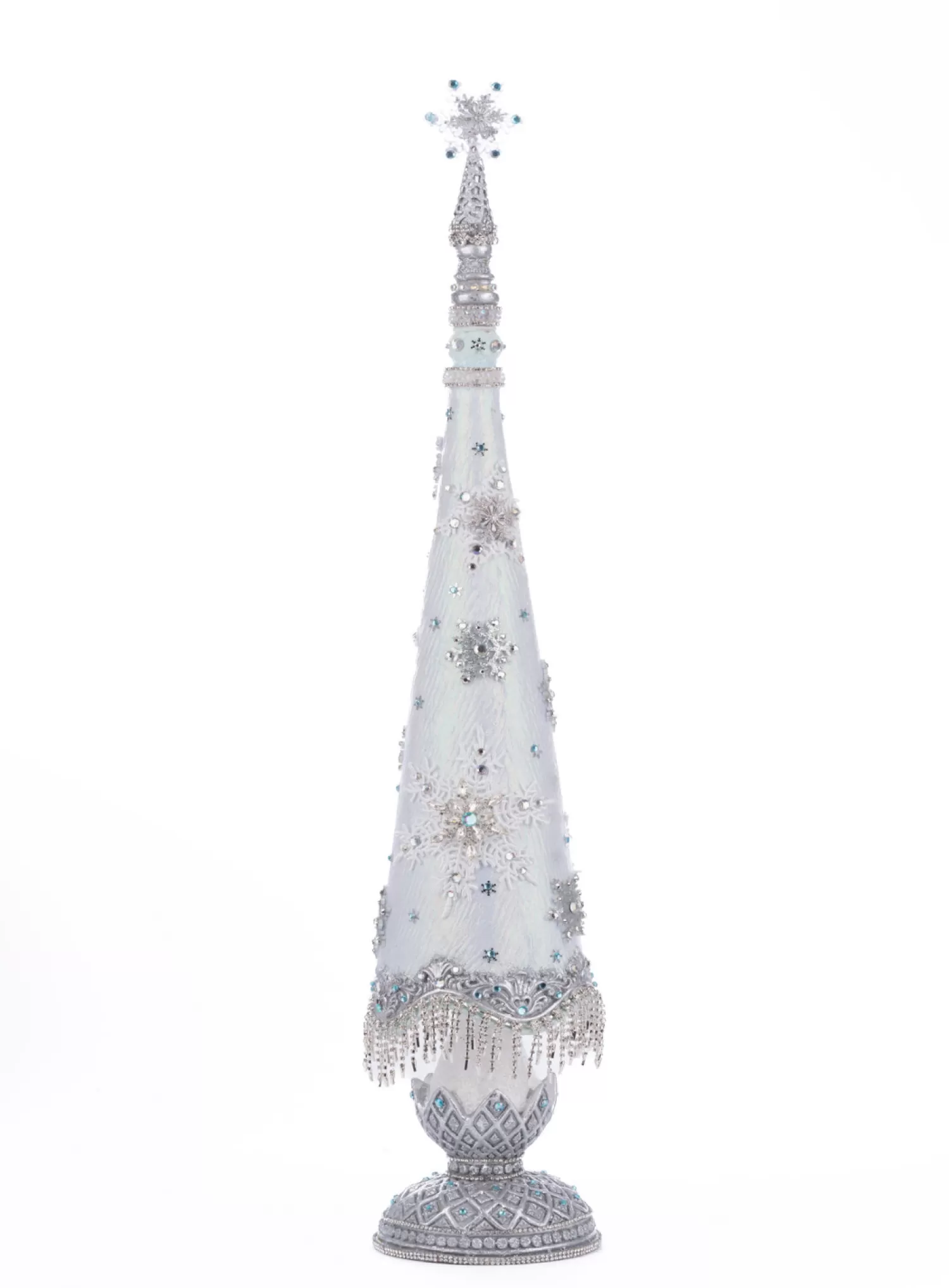 The Jolly Christmas Shop Snowflake Soiree | Champagne Wishes | Katherine's Collection 26.5" Crystal Christmas Tabletop Tree Christmas Decoration 28-428292