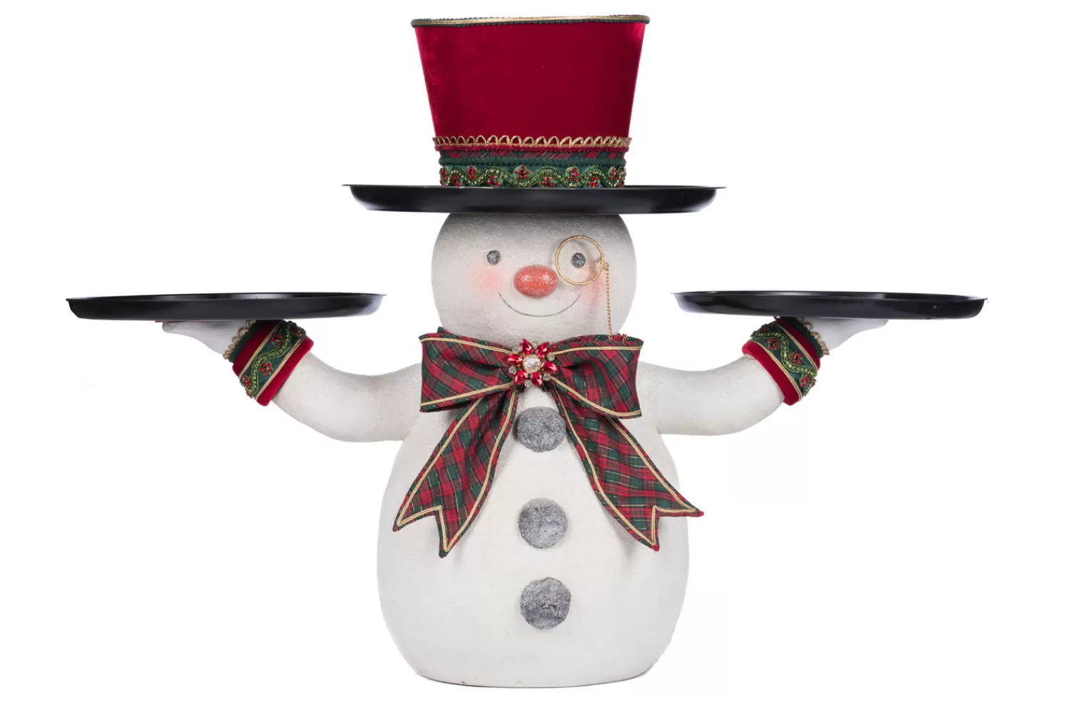 The Jolly Christmas Shop Snowman Christmas Decorations | Hot Cocoa Bar | Katherine's Collection 37" Holiday Magic Snowman Christmas Serving Piece 28-428322