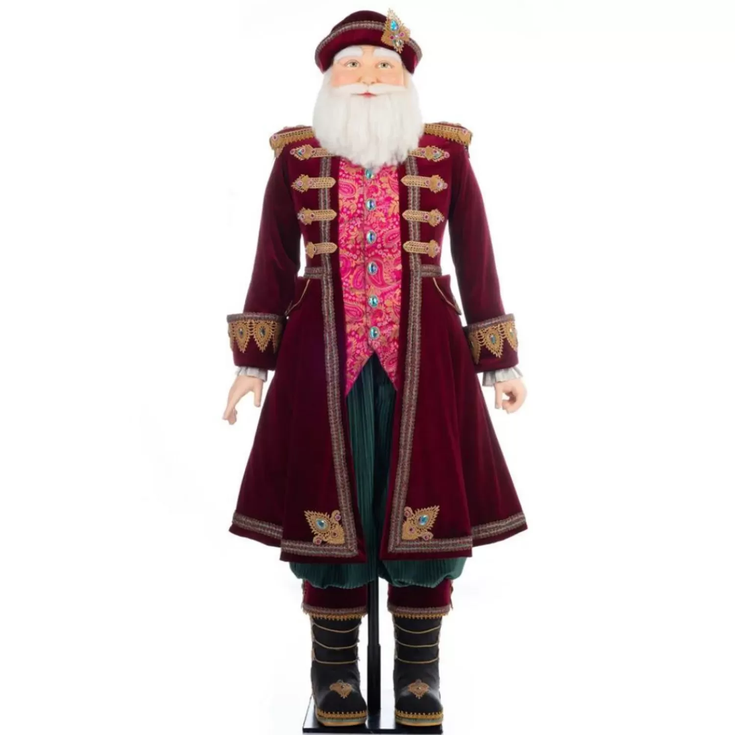 The Jolly Christmas Shop Santa Christmas Decorations | Nutcracker Decorations | Katherine's Collection 64" Sugar Plum Santa Life Size Doll 28-328841