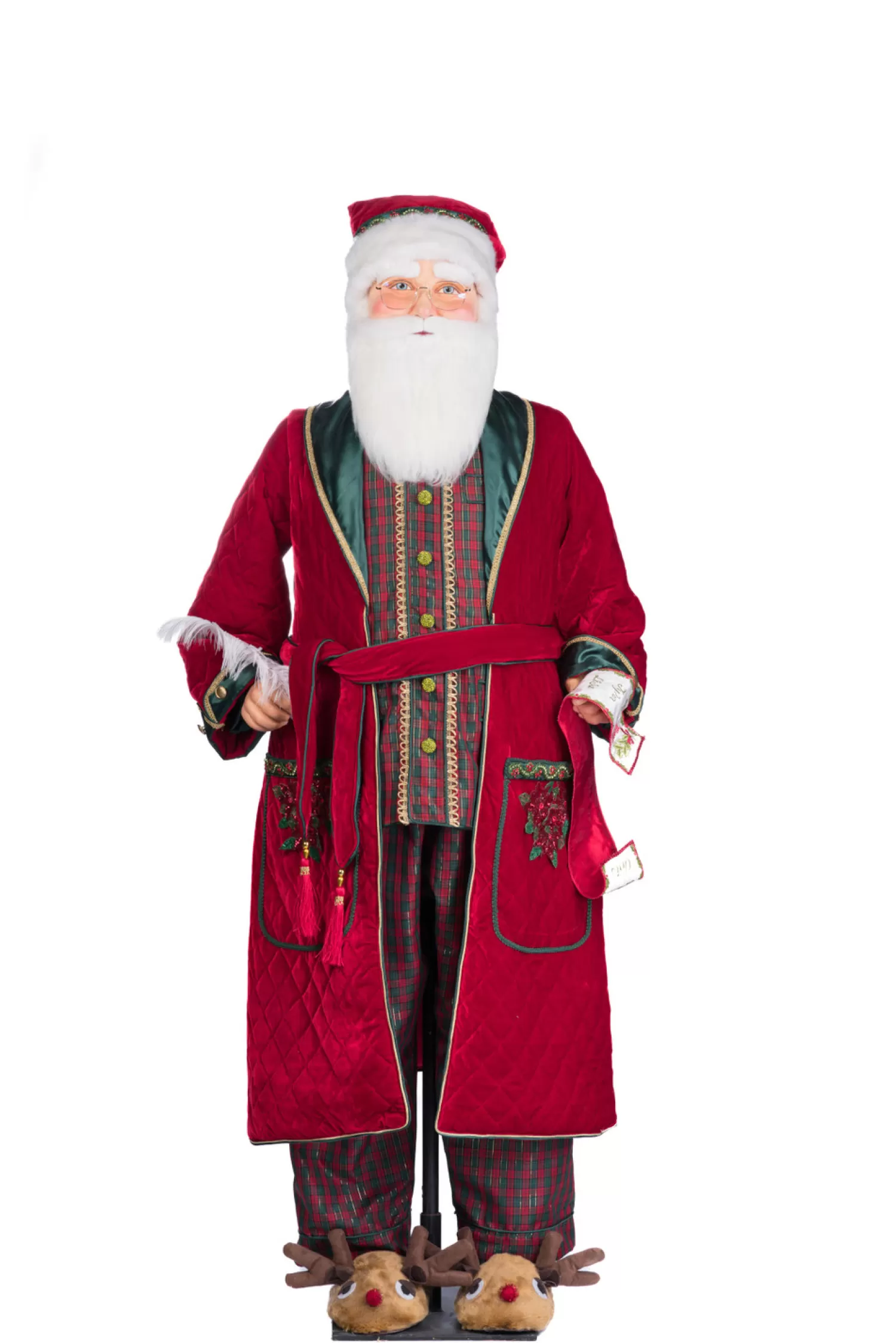 The Jolly Christmas Shop Santa Christmas Decorations | Figures | Katherine's Collection 70" Life Size Holiday Magic Sweet Dreams Santa Doll Christmas Decoration 28-428414