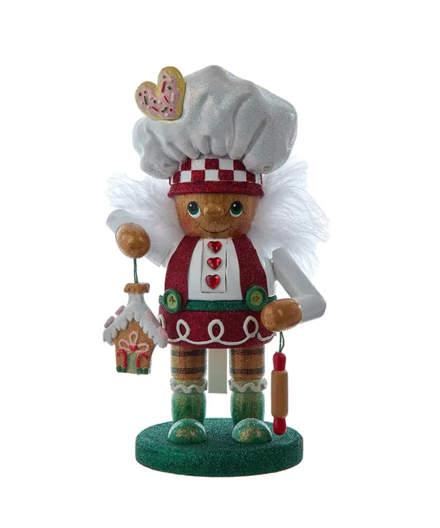 The Jolly Christmas Shop Gingerbread | Candy Land | Kurt Adler 10" Hollywood Nutcrackers Gingerbread Baker Boy Nutcracker HA0712