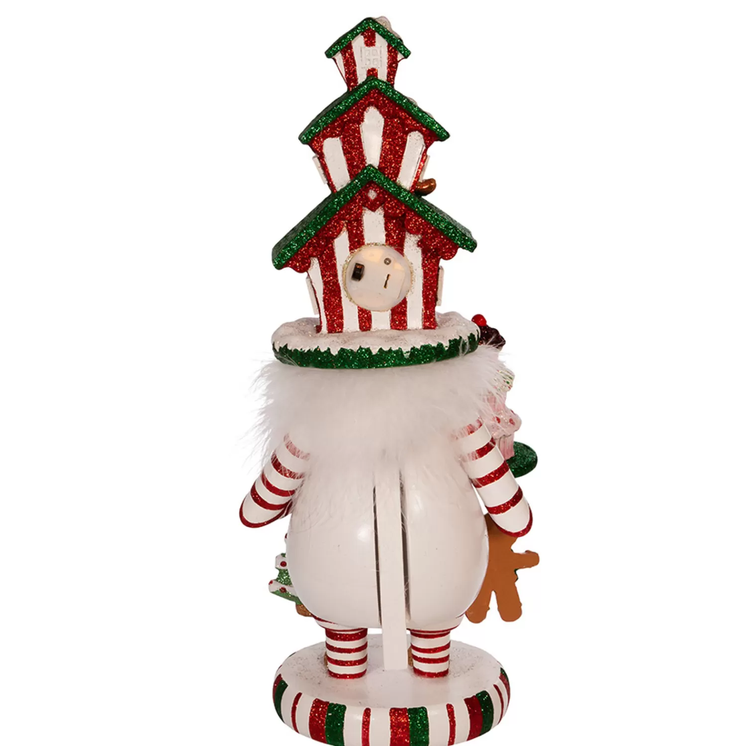 The Jolly Christmas Shop Gingerbread | The Candy Shop | Kurt Adler 15" Hollywood Nutcrackers Lighted Gingerbread House Hat Nutcracker HA0571