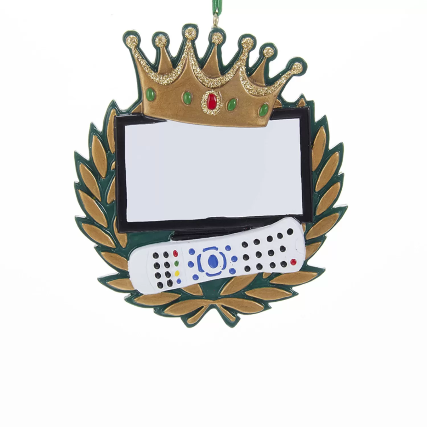 The Jolly Christmas Shop Personalized Ornaments·Hobbies | Miscellaneous | Kurt Adler 3.75" King Of The Remote Personalized Christmas Ornament W8213