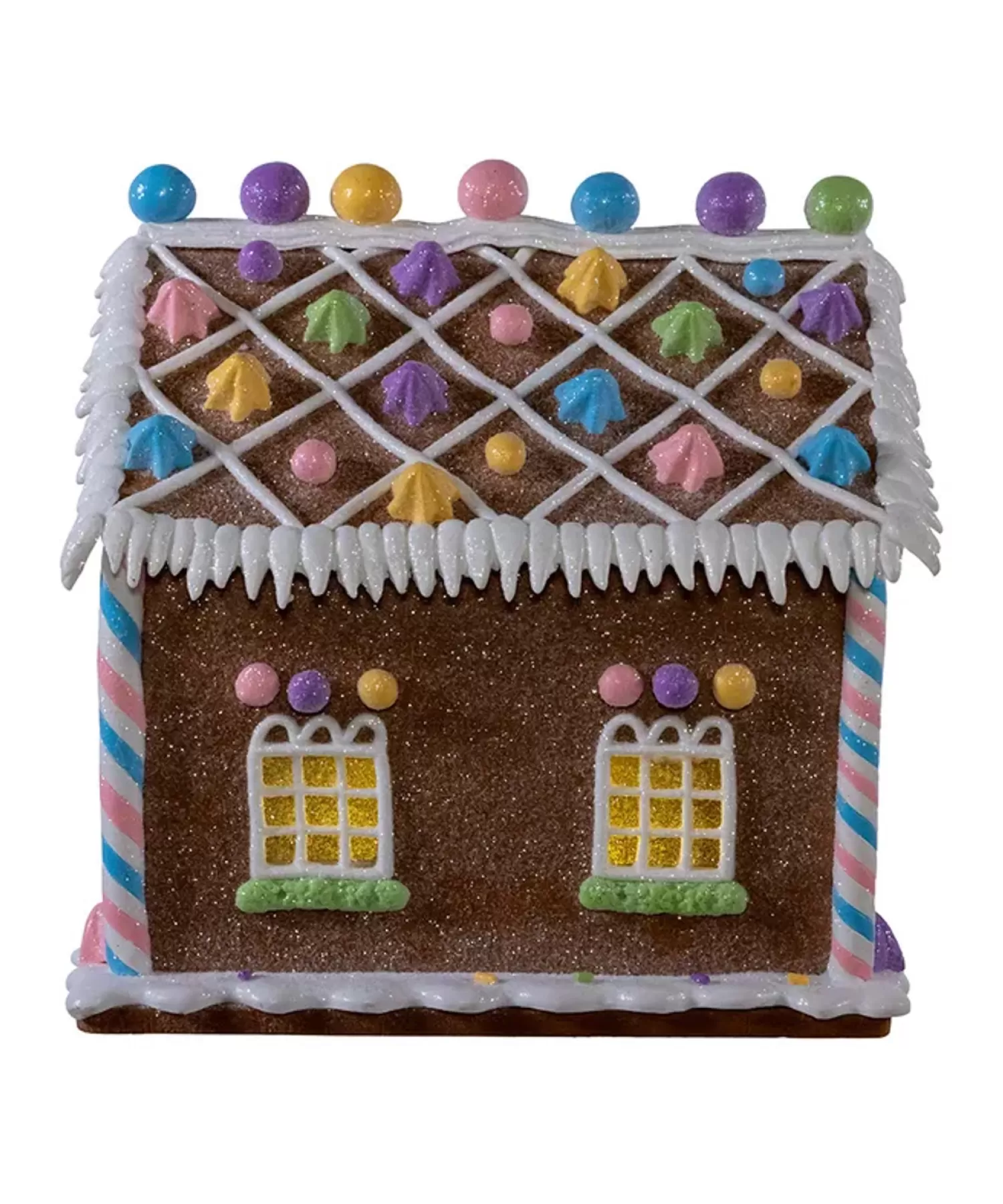 The Jolly Christmas Shop Gingerbread | Candy Land | Kurt Adler 8. Battery Operated LED Lighted Gingerbread Bubblegum Factory JEL1415