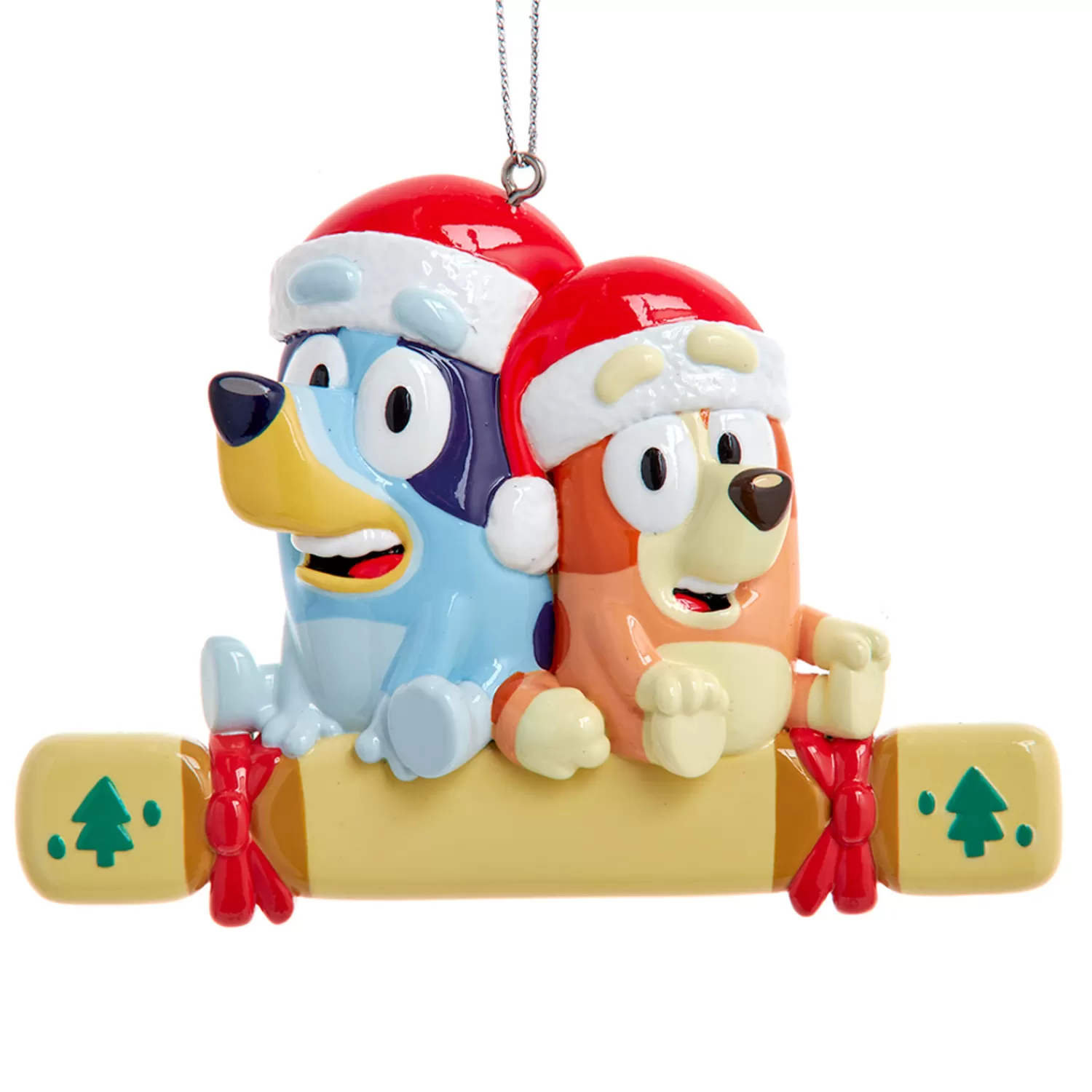 The Jolly Christmas Shop Personalized Ornaments·Children's | Children's Ornaments | Kurt Adler Bluey & Bingo On Present Personalized Christmas Ornament BL2231