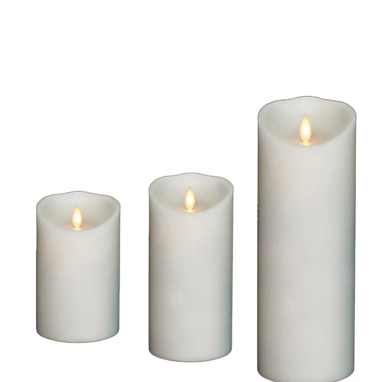 The Jolly Christmas Shop Vintage Farm House | Sleigh Bells | Liown 3.5" X 5", 7", Or 9" Moving Flame White Unscented Pillar Battery Candle