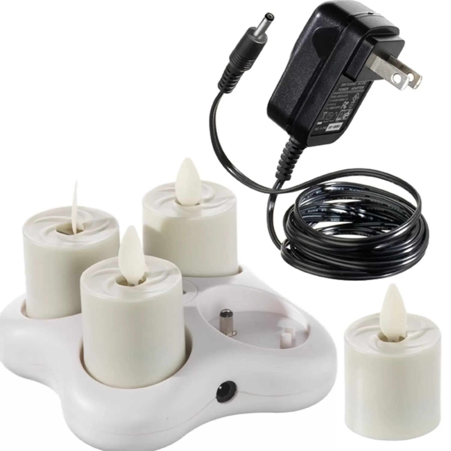 The Jolly Christmas Shop Sleigh Bells | O Tannebaun | Liown Rechargeable 1.6" Moving Flame Tealight System With Charger 36120