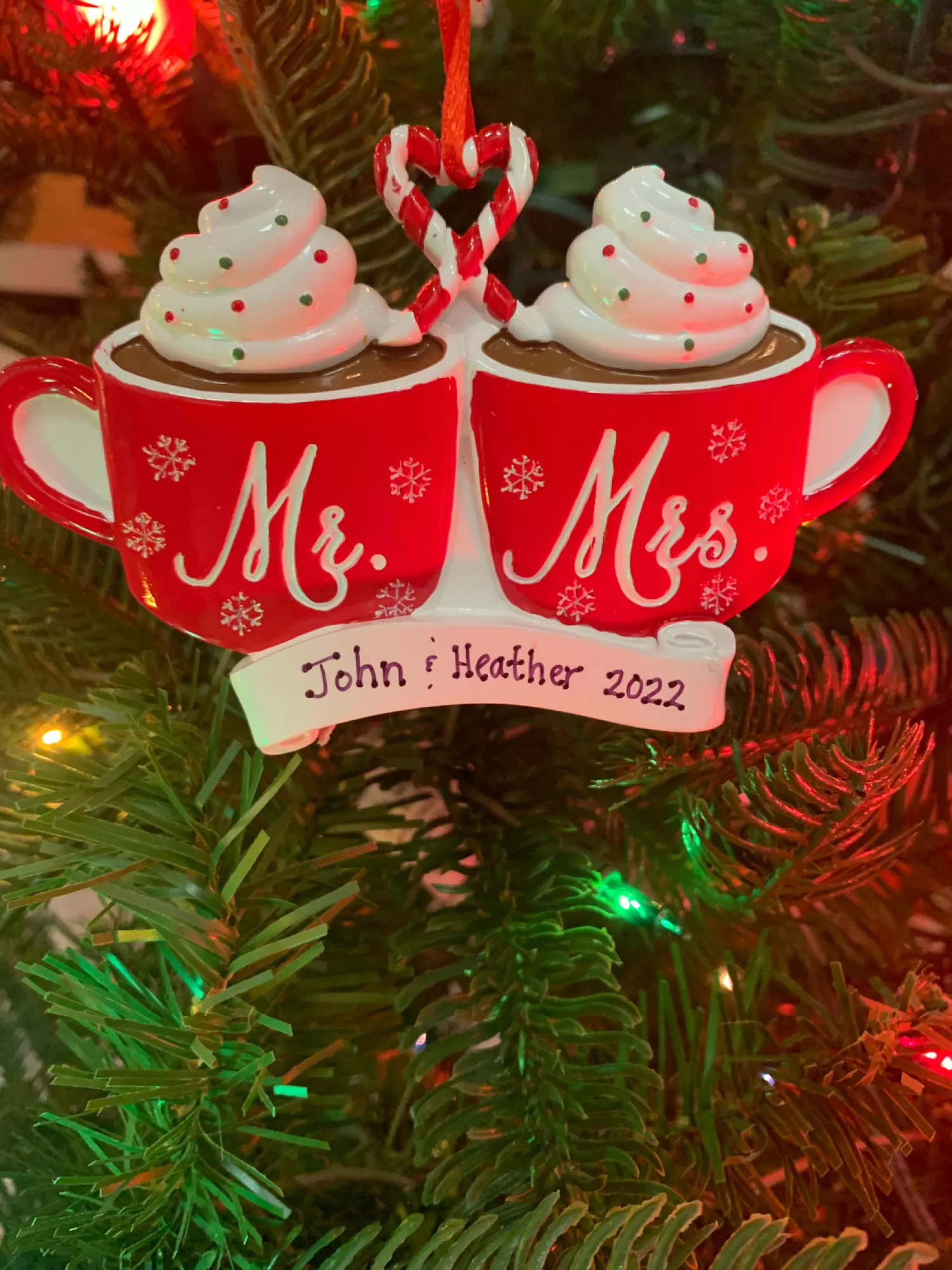 The Jolly Christmas Shop Personalized Ornaments·Wedding And Engagement Ornaments | Wedding | Mr. & Mrs. Hot Cocoa Personalized Christmas Ornament OR2345
