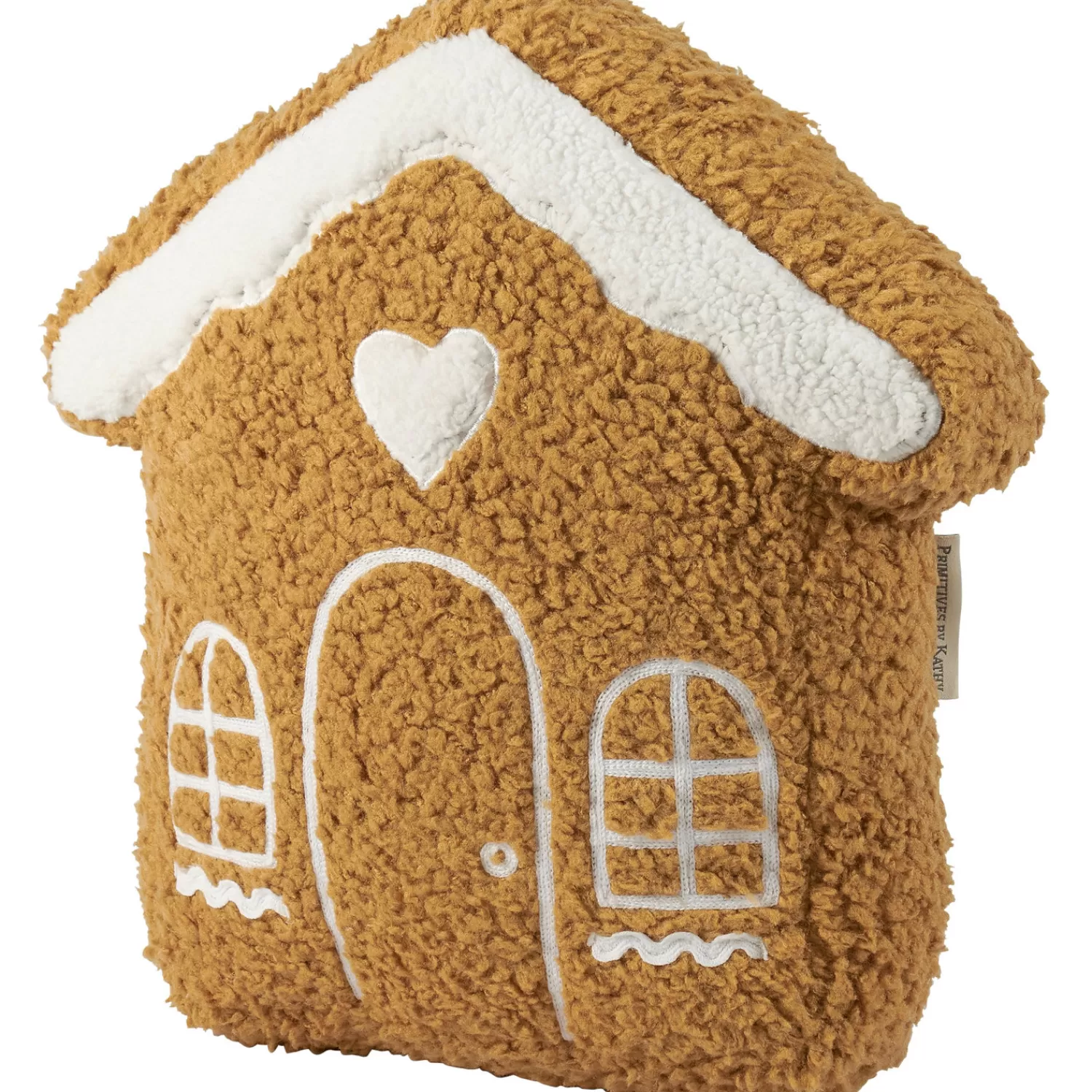 The Jolly Christmas Shop Gingerbread | Gingerbread Lane | Primitives By Kathy 12" Gingerbread House Shaped Christmas Pillow 119009