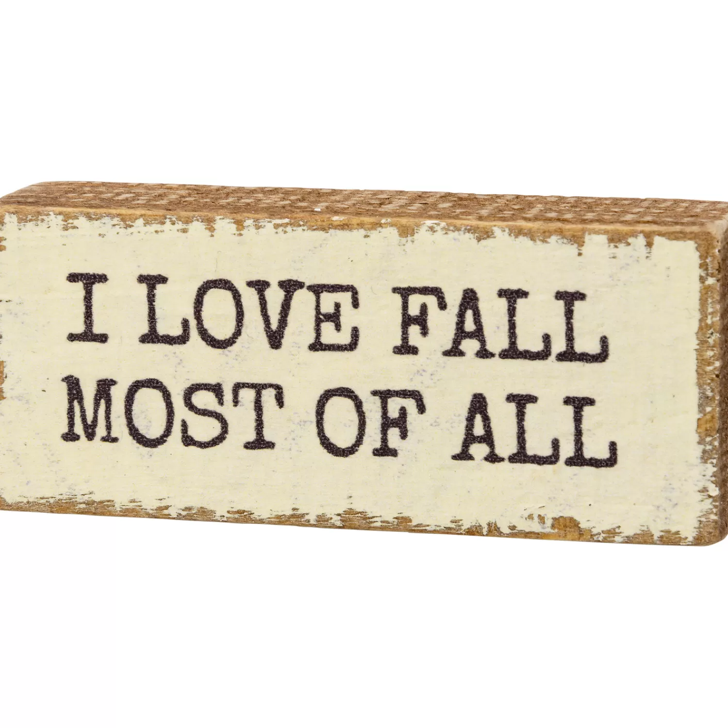 The Jolly Christmas Shop Fall Home Decor | Halloween Signs | Primitives By Kathy 3.5" I Love Fall Most Of All Block Sign 110289