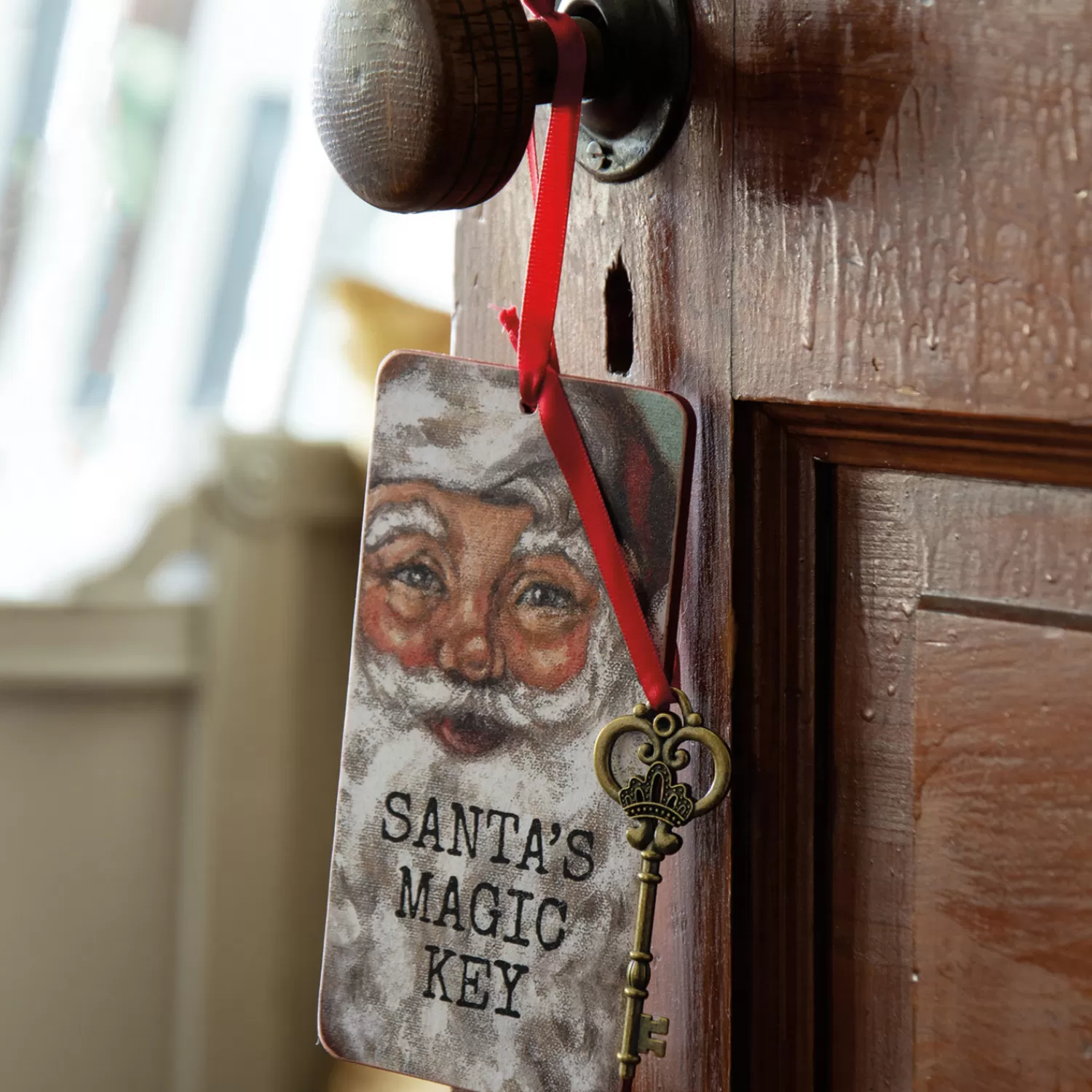 The Jolly Christmas Shop Tinsel Town | Santa | Primitive's By Kathy 6" Santa's Magic Key Christmas Ornament 113542