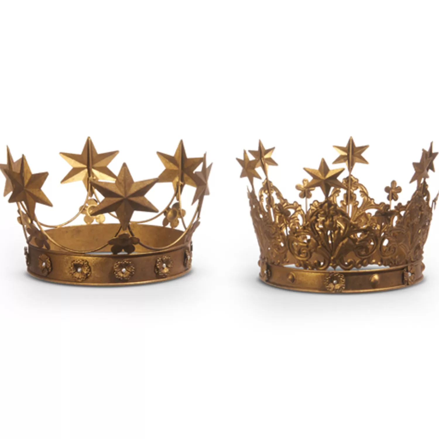 The Jolly Christmas Shop Oh Night Divine | Religious | Raz 10.5" Large Antique Gold Metal Crown Christmas Decoration 4428076