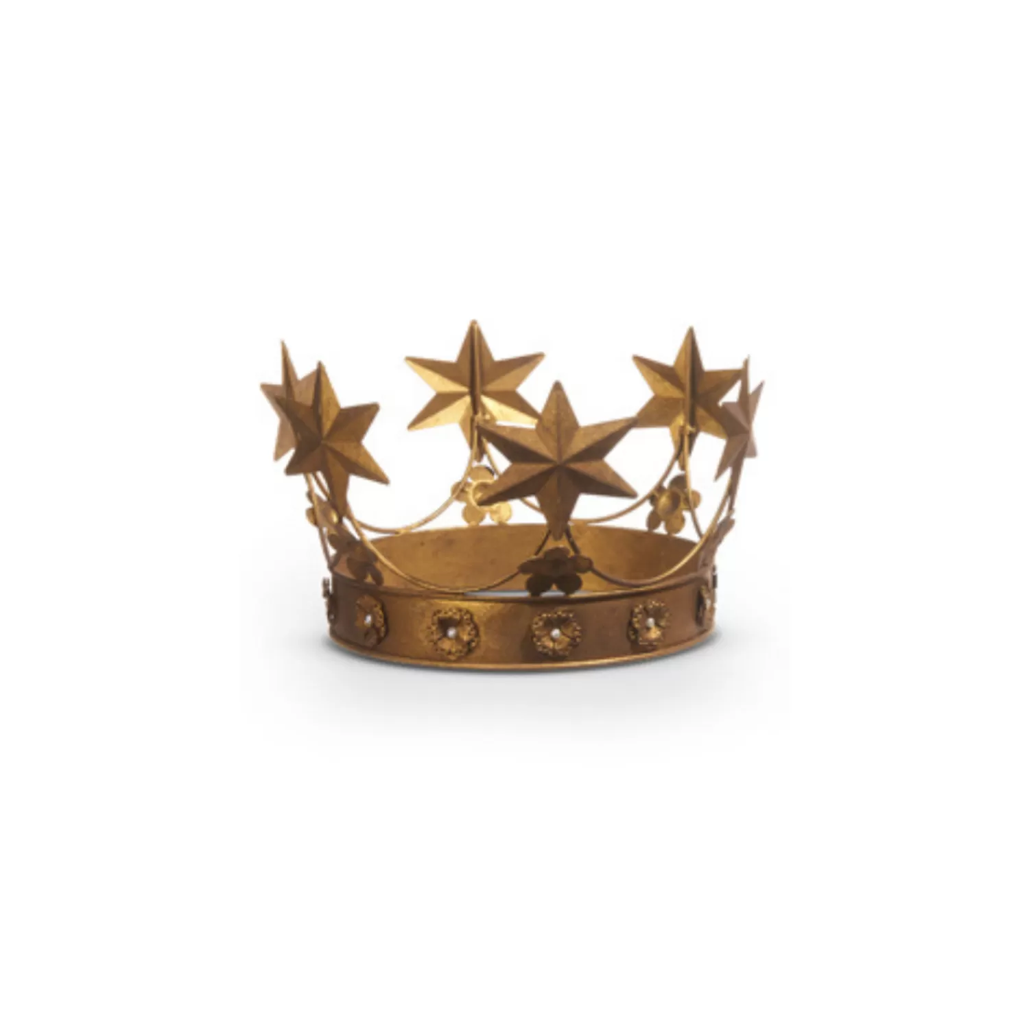 The Jolly Christmas Shop Oh Night Divine | Religious | Raz 10.5" Large Antique Gold Metal Crown Christmas Decoration 4428076