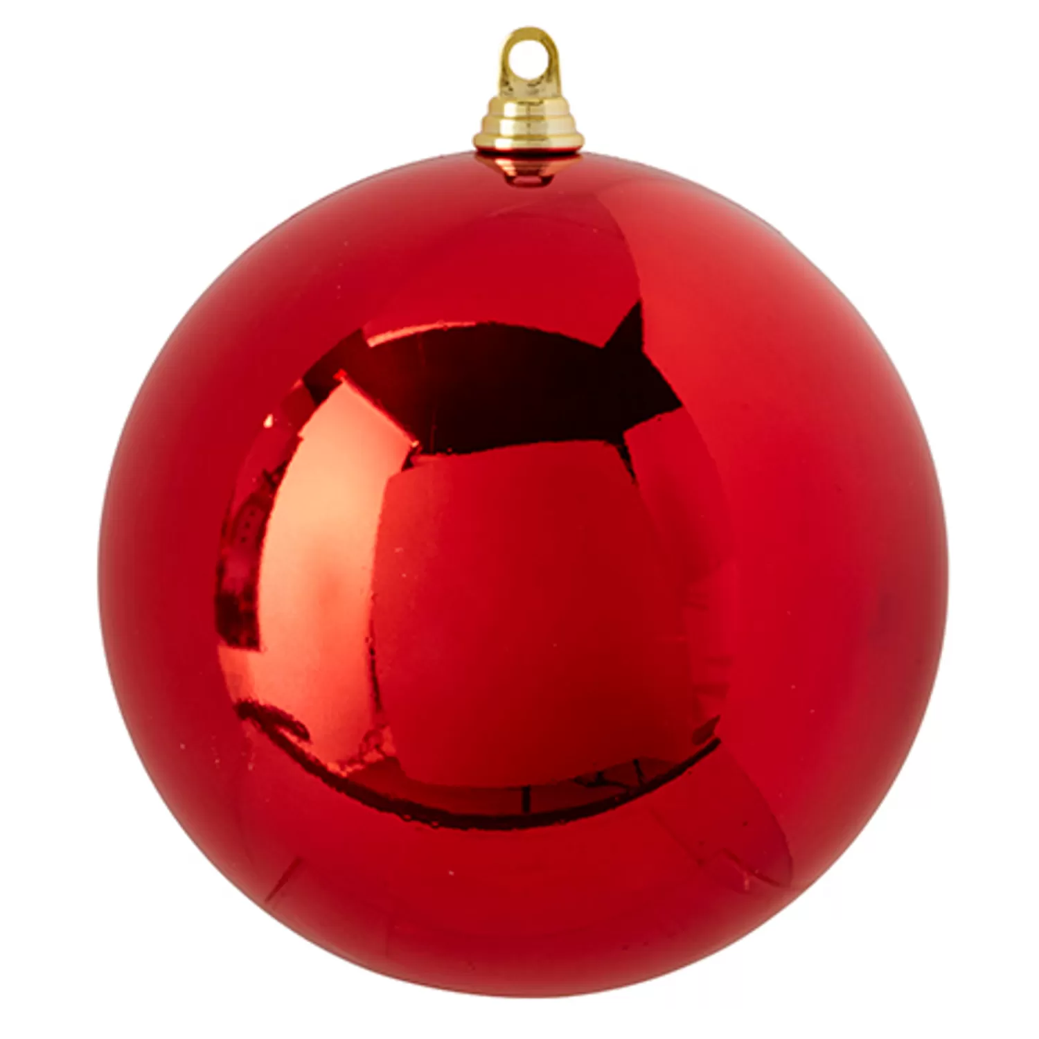 The Jolly Christmas Shop Vintage Farm House | Jingle And Cocoa | Raz 10" Large Shiny Red Ball Christmas Ornament 4214885
