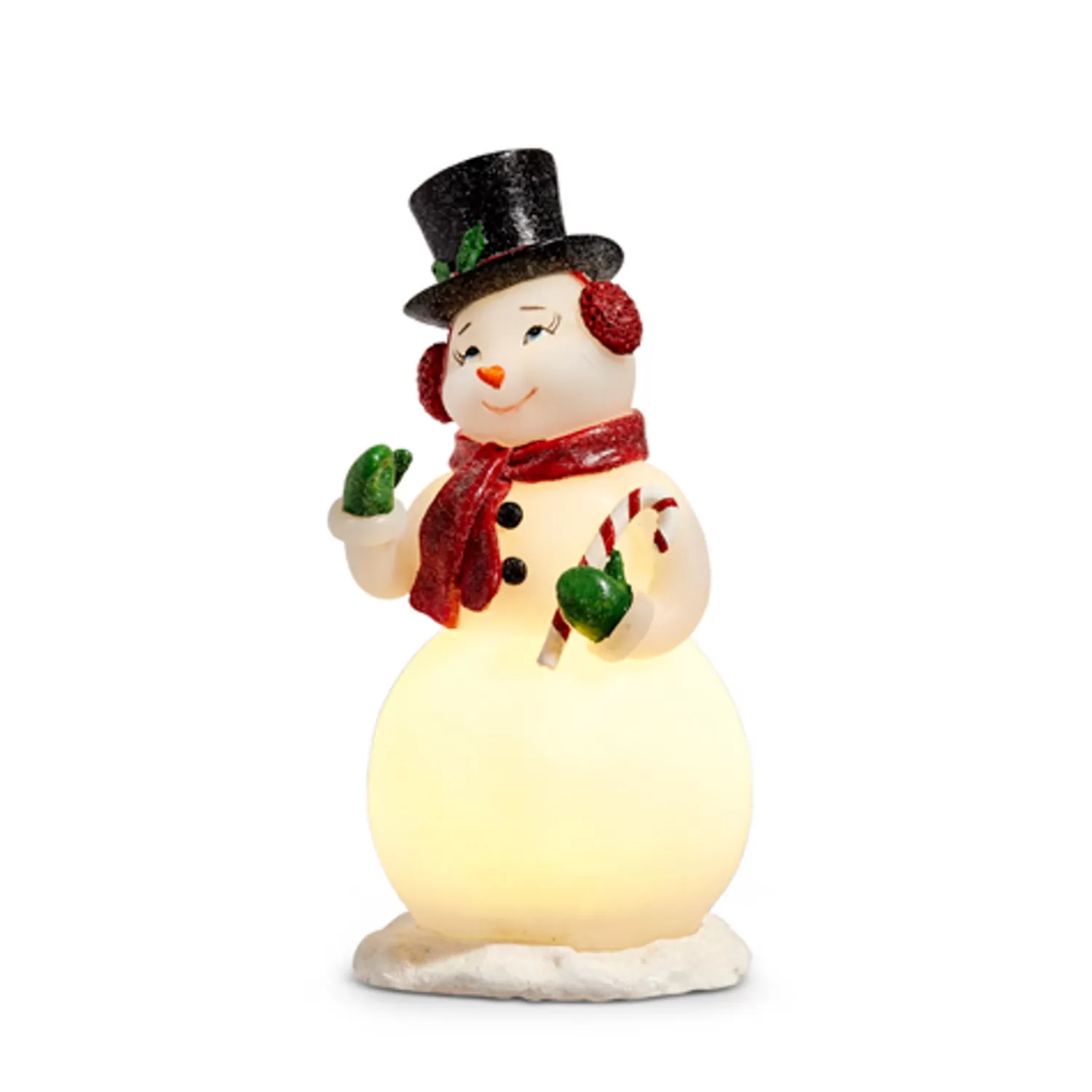 The Jolly Christmas Shop Vintage Reincarnated | Vintage Farm House | Raz 10" Lighted Retro Snowman Christmas Figure 4412155