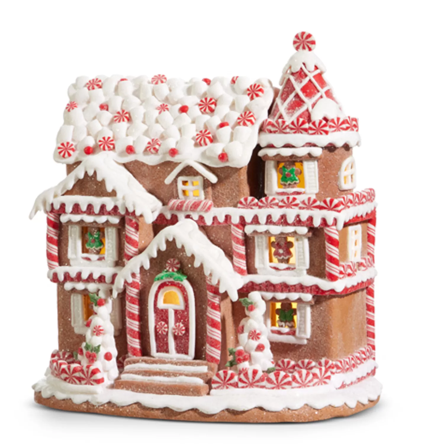 The Jolly Christmas Shop Gingerbread | The Candy Shop | Raz 11" Peppermint Christmas Gingerbread House Decoration 4416281