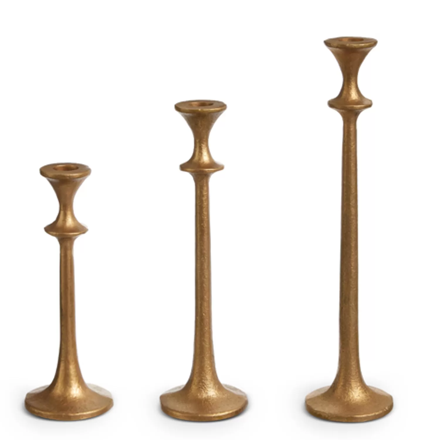The Jolly Christmas Shop Tartan Traditions | Oh Night Divine | Raz 12.75" Gold Taper Christmas Candle Sticks 4402393