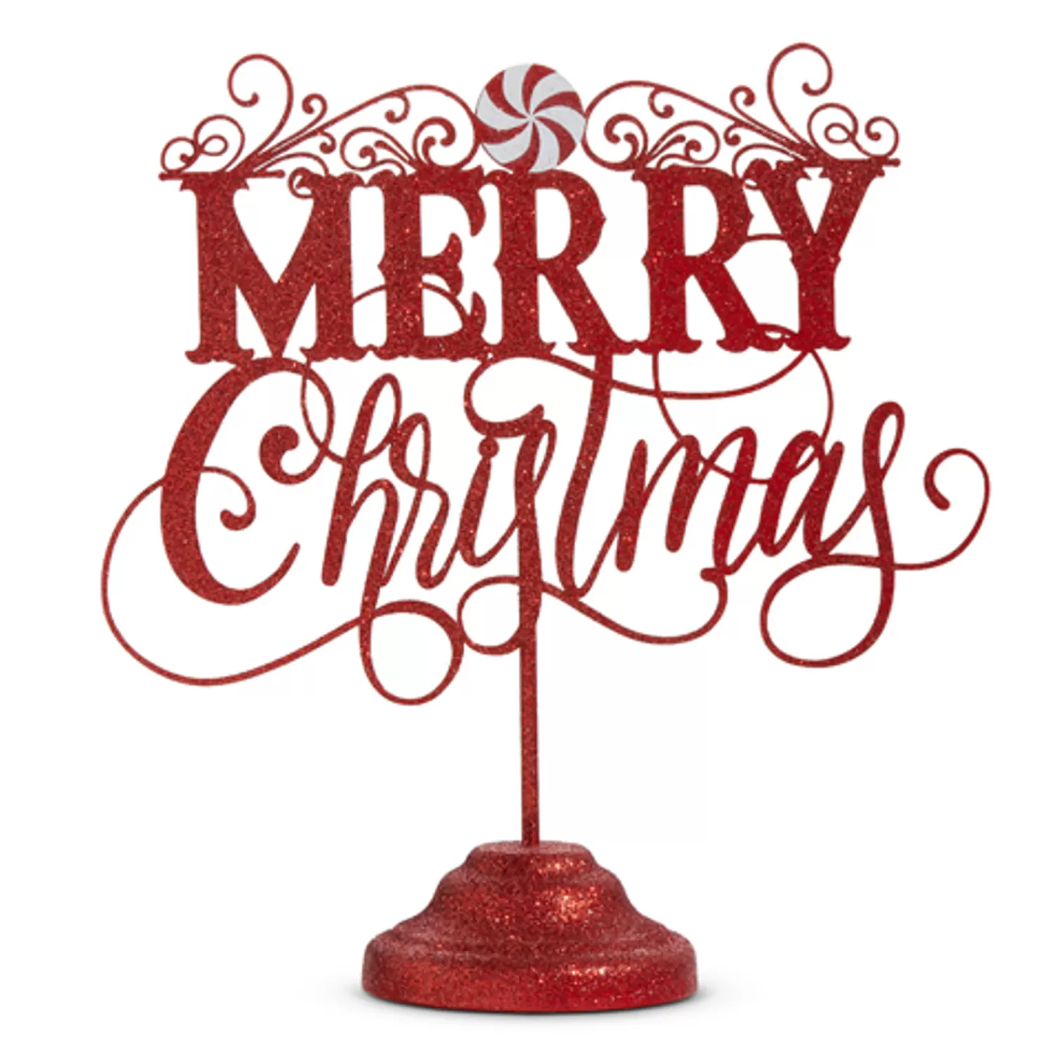 The Jolly Christmas Shop The Candy Shop | Hot Cocoa Bar | Raz 12.75" Red Merry Christmas On Stand Christmas Sign Decoration 4428091