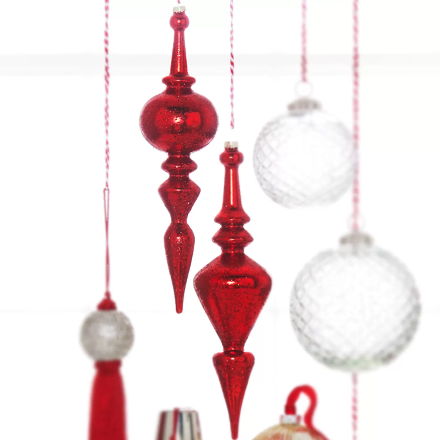 The Jolly Christmas Shop Sleigh Bells | Bells | Raz 12" Large Red Textured Glass Final Christmas Ornament 4324537