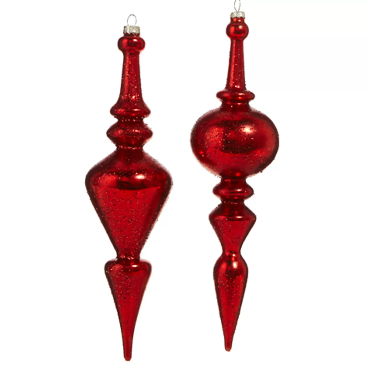The Jolly Christmas Shop Sleigh Bells | Bells | Raz 12" Large Red Textured Glass Final Christmas Ornament 4324537