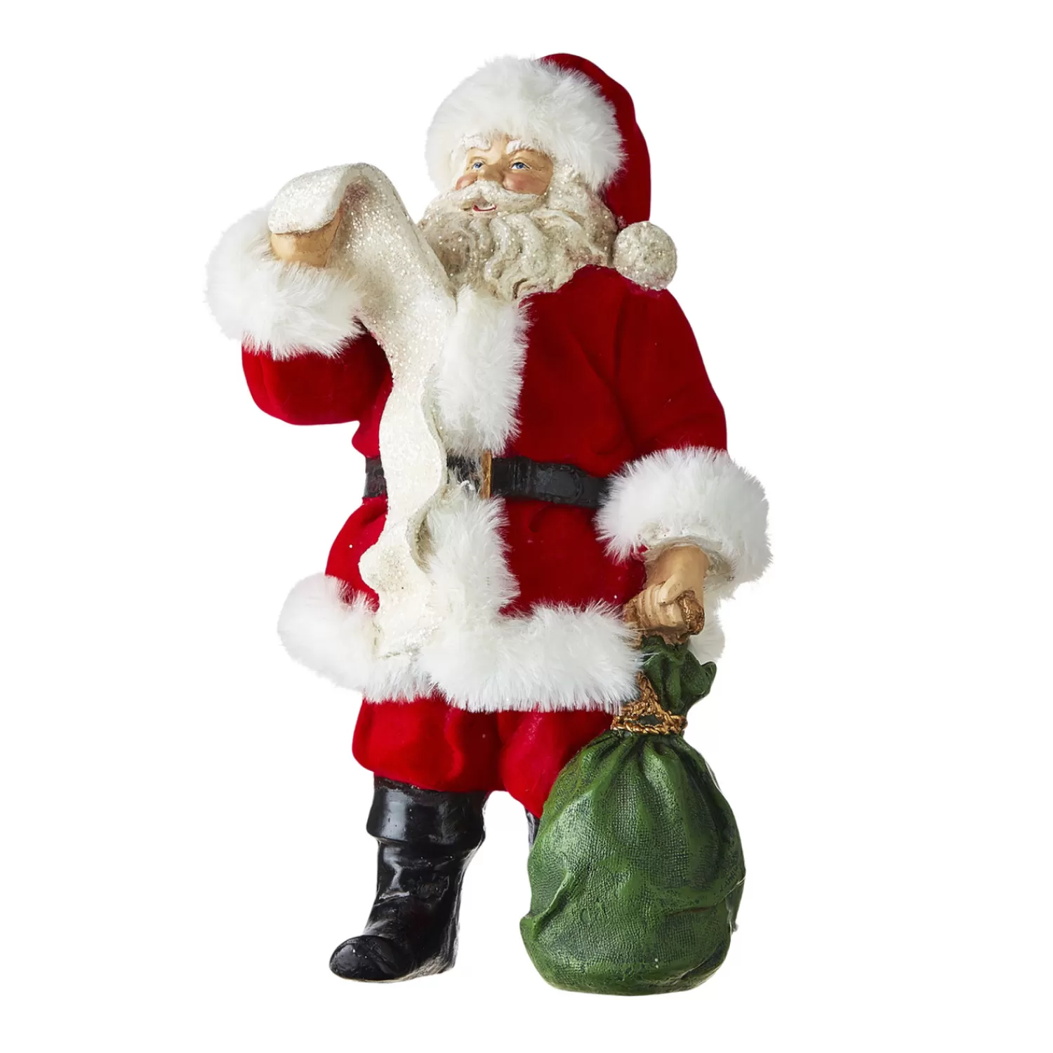 The Jolly Christmas Shop Sleigh Bells | Santa Christmas Decorations | Raz 13.5" Santa Checking His List Christmas Figure 4116393