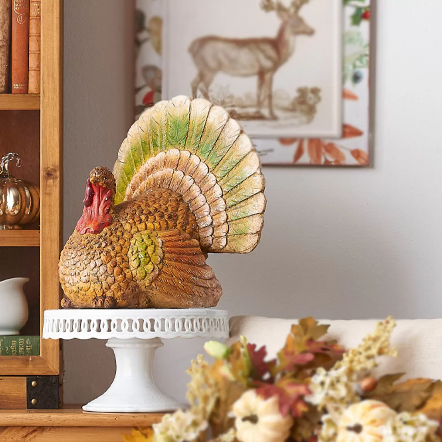 The Jolly Christmas Shop Fall Home Decor | Halloween Indoor Decorations | Raz 13" Large Turkey Fall Thanksgiving Decoration 4317045