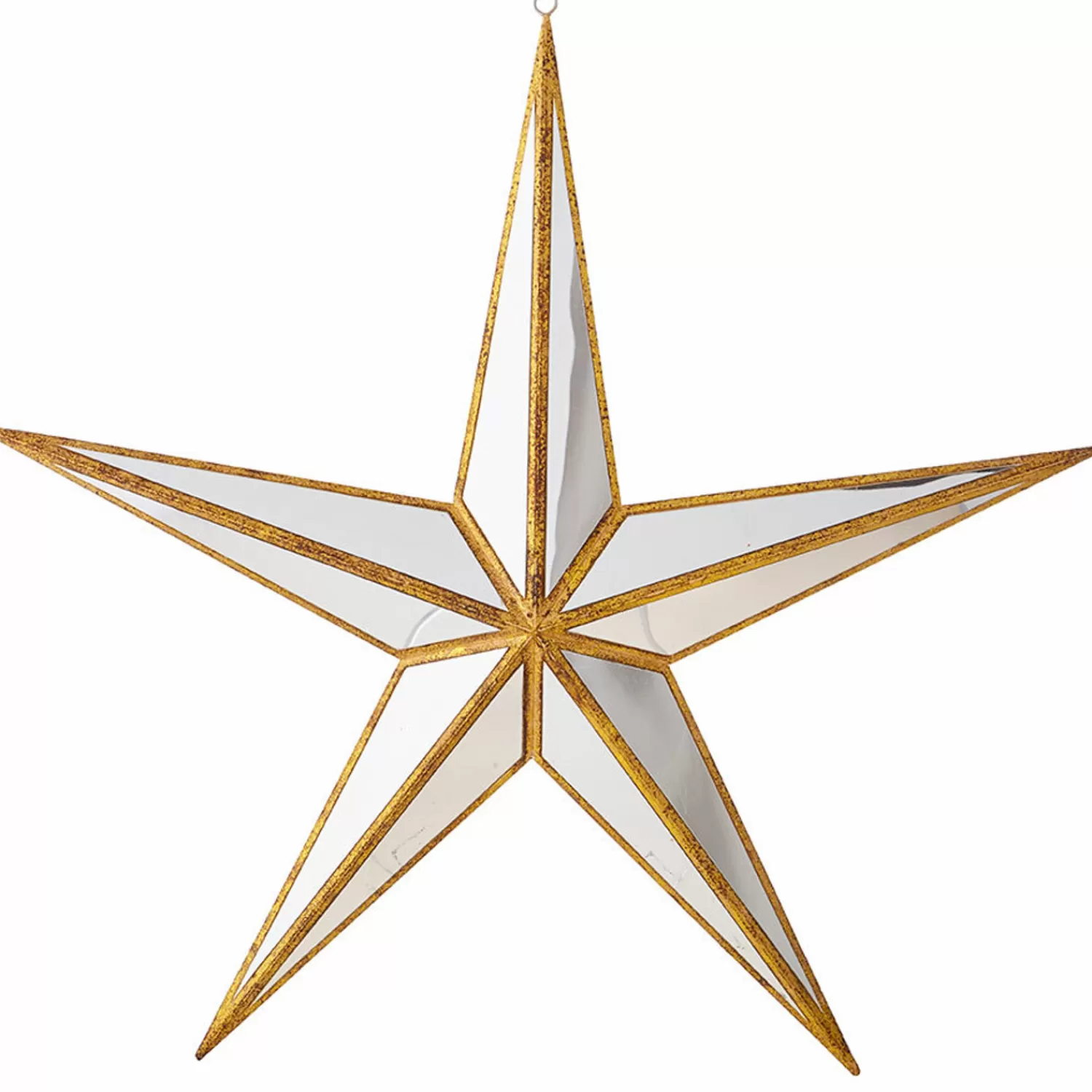 The Jolly Christmas Shop O Tannebaun | Oh Night Divine | Raz 15" Large Gold Mirrored Star Christmas Ornament 4016149