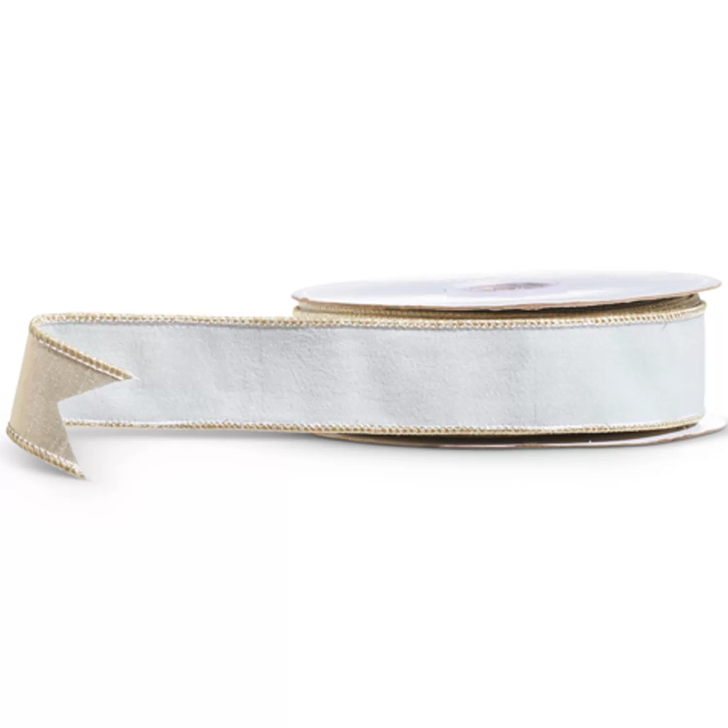 The Jolly Christmas Shop Oh Night Divine | Ribbon | Raz 1.5" Pale Blue With Gold Trim Wired Christmas Ribbon R4427750
