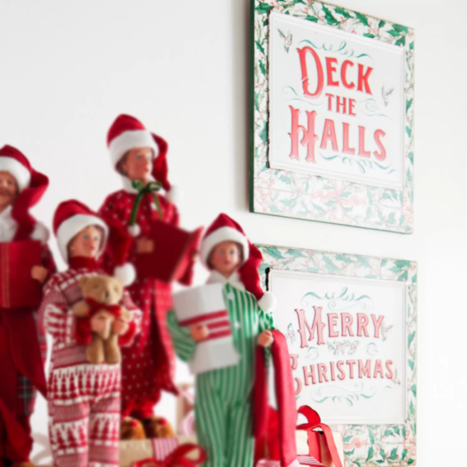 The Jolly Christmas Shop Vintage Farm House | Signs | Raz 16.75" Holiday Greetings Embossed Wall Signs Set Of 2 4312381