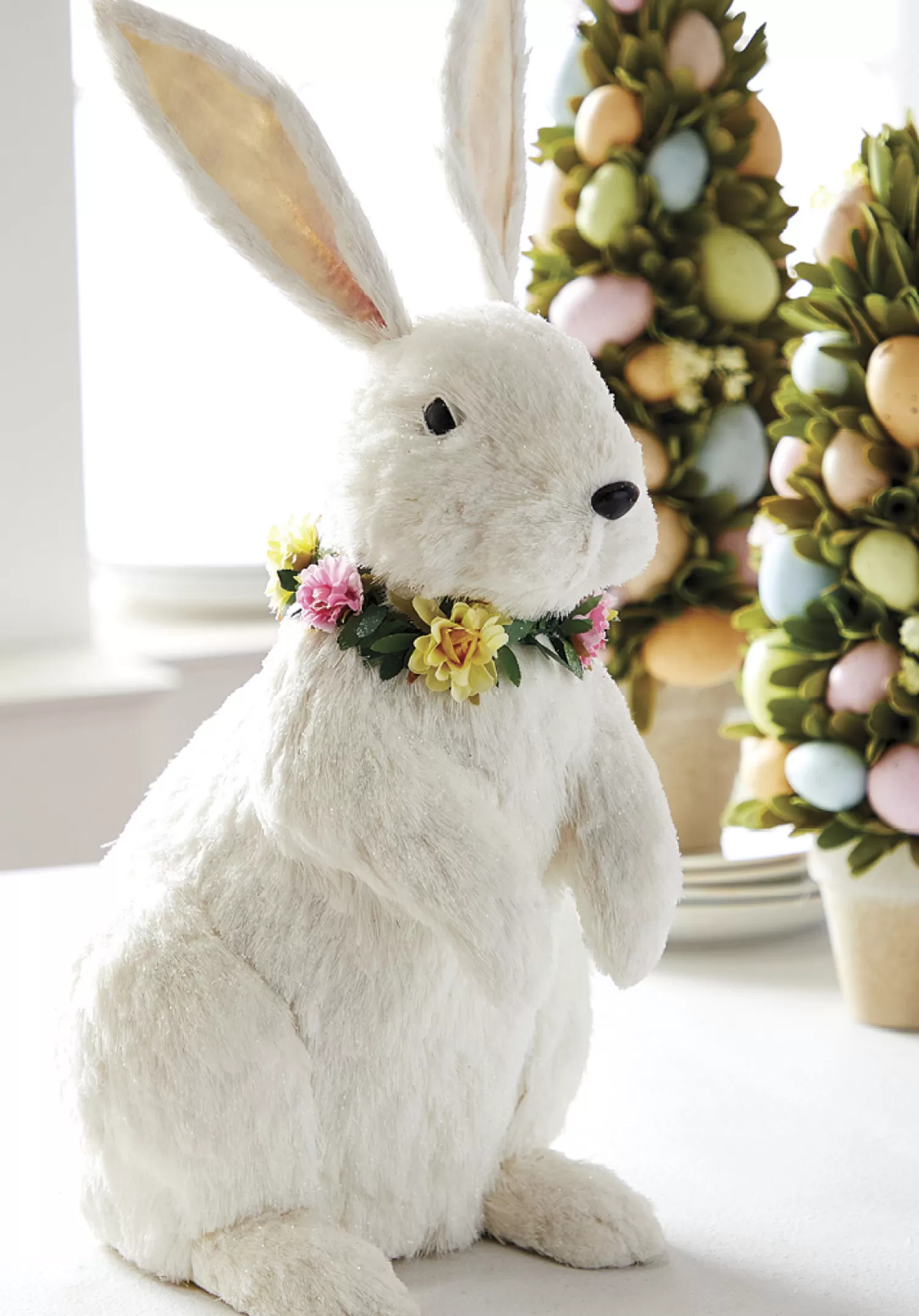 The Jolly Christmas Shop Figurines | Raz 17" Sisal Bunny Easter Decoration 4303409