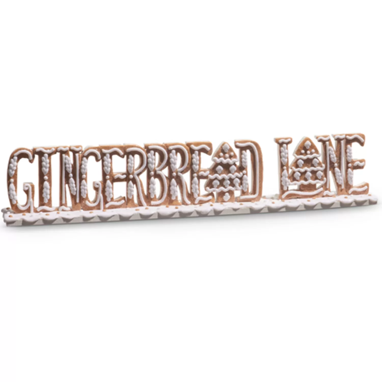 The Jolly Christmas Shop Gingerbread | The Candy Shop | Raz 20" Gingerbread Lane Cut Out Christmas Sign Decoration 4416262