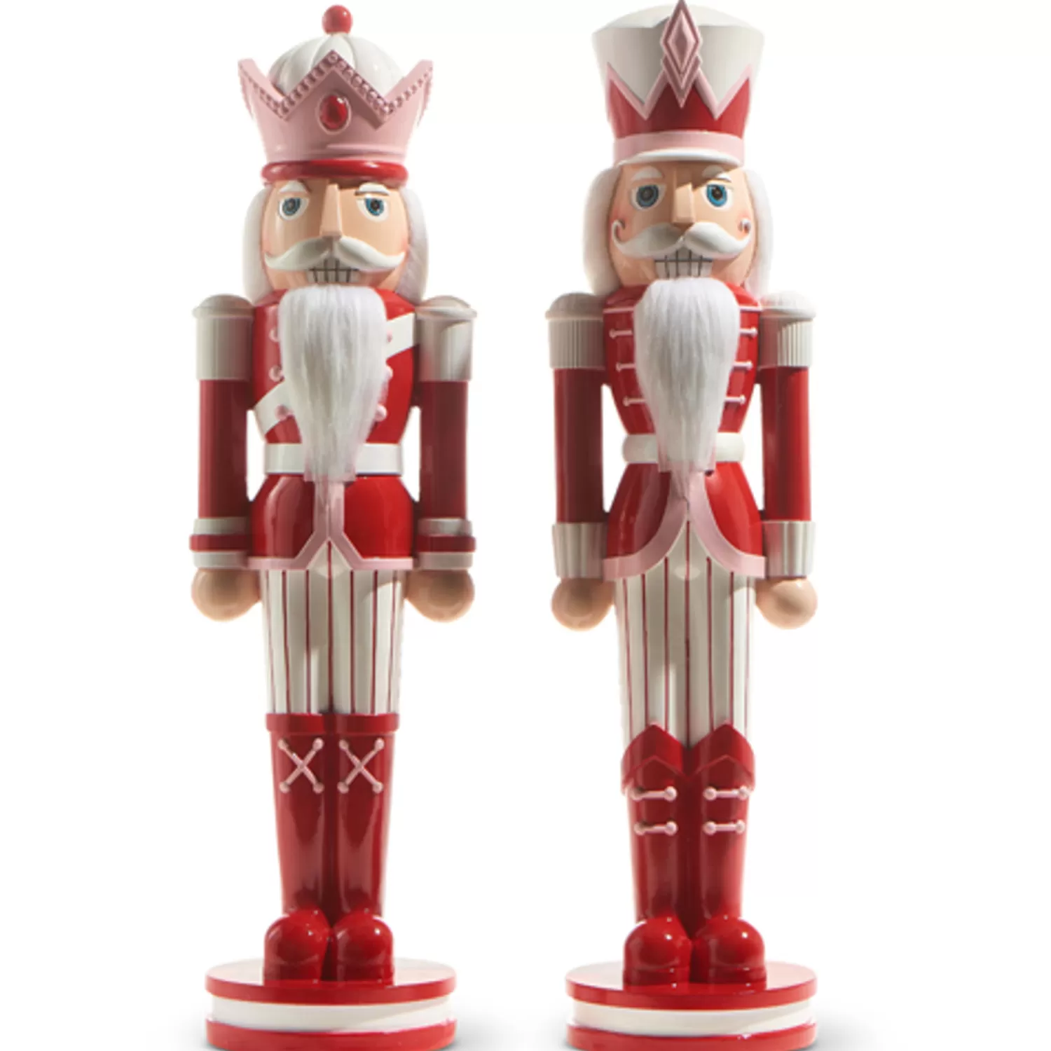 The Jolly Christmas Shop Jingle And Cocoa | Pink Christmas Decorations | Raz 23.75" Peppermint Red And Pink Nutcracker Christmas Decoration 4301601