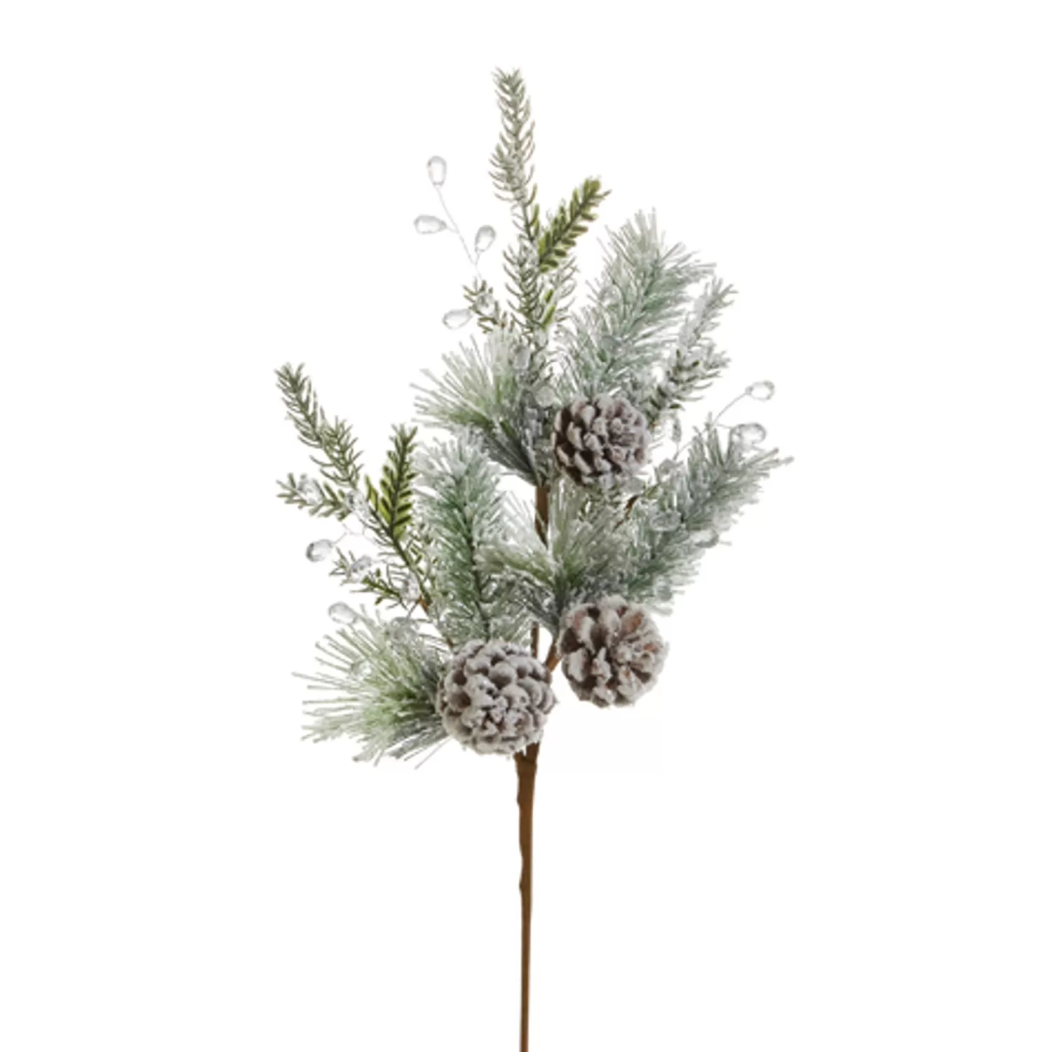The Jolly Christmas Shop Snowflake Soiree | Snow Christmas Decorations | Raz 24.5" Iced Pine And Pinecone Christmas Tree Spray F4406679