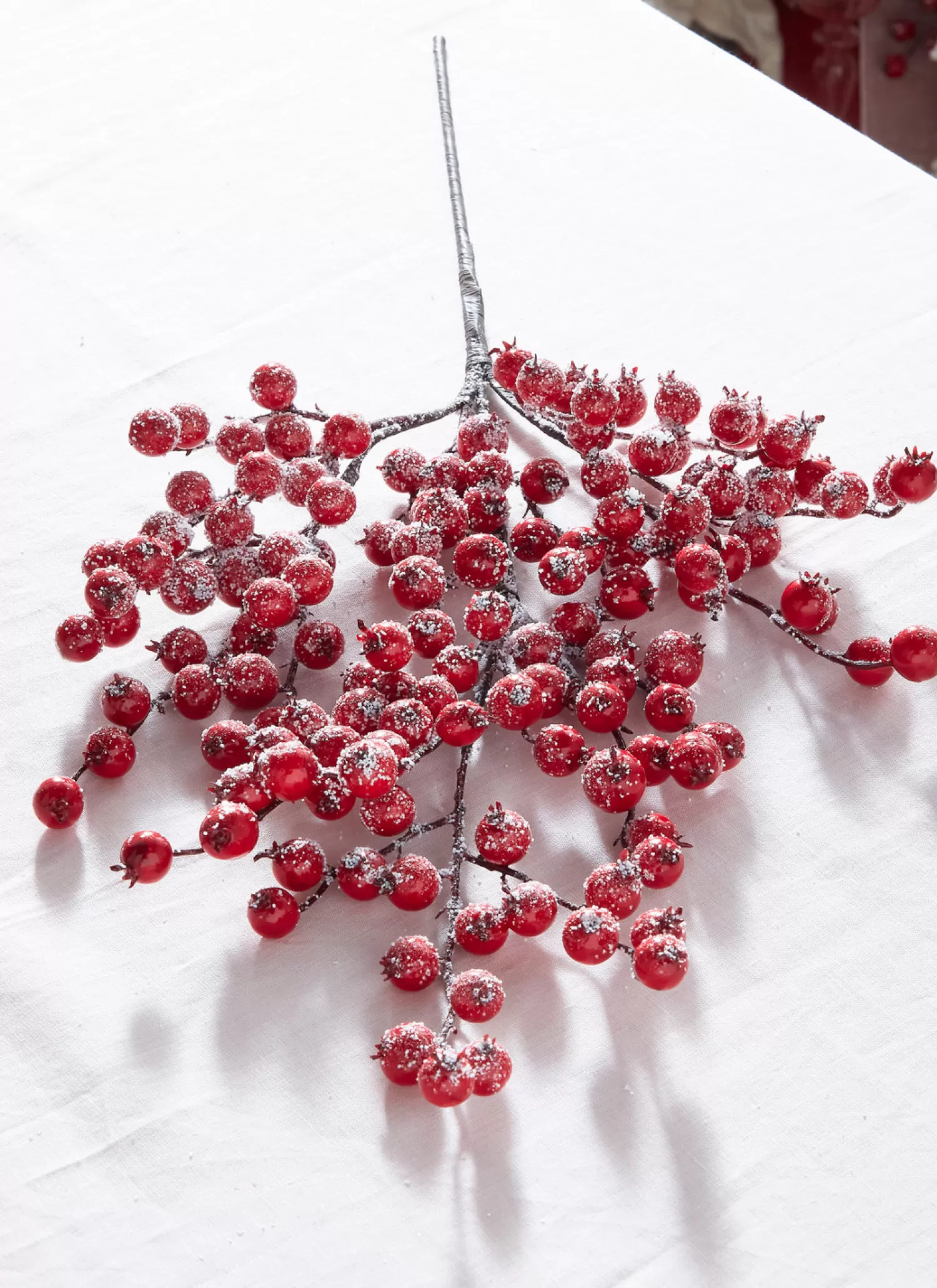 The Jolly Christmas Shop Jingle And Cocoa | Sprays, Picks, Stems | Raz 27.5" Snowy Red Berry Christmas Tree Spray F4306669