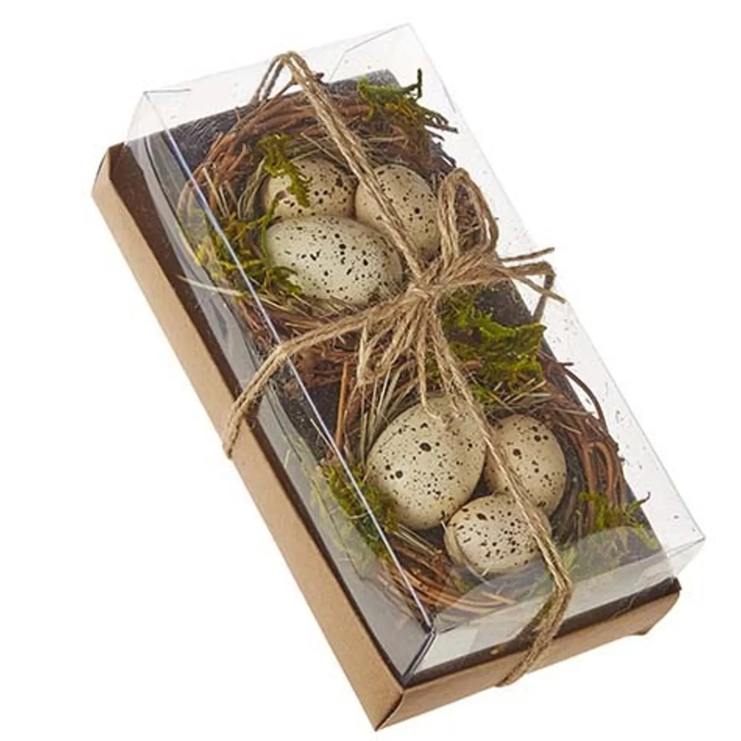 The Jolly Christmas Shop Figurines | Raz 3" Box Of Nested Speckled Eggs Decoration 4216034