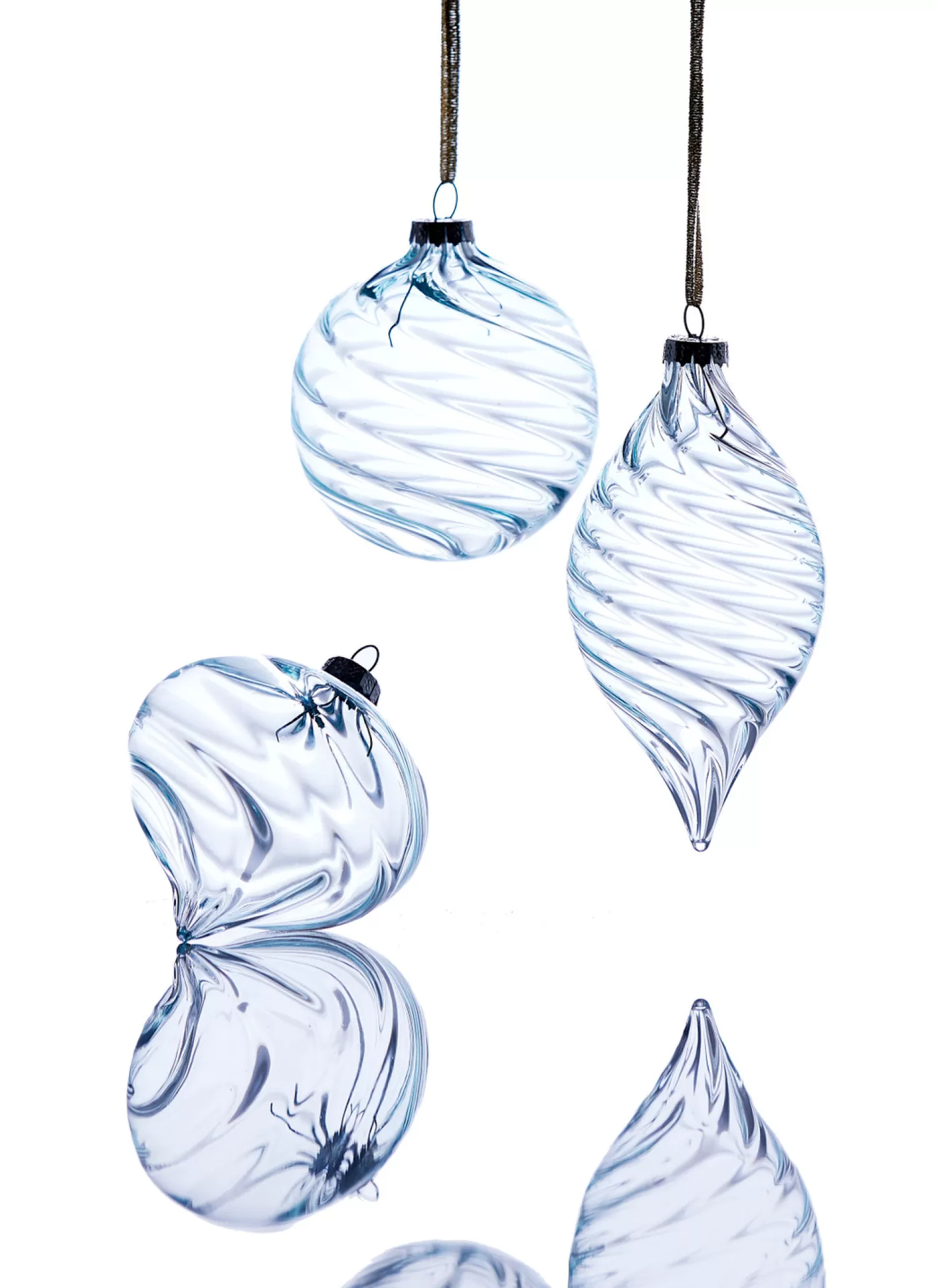 The Jolly Christmas Shop Sleigh Bells | Bells | Raz 3" Clear Blue Blown Glass Christmas Ornament 4322921