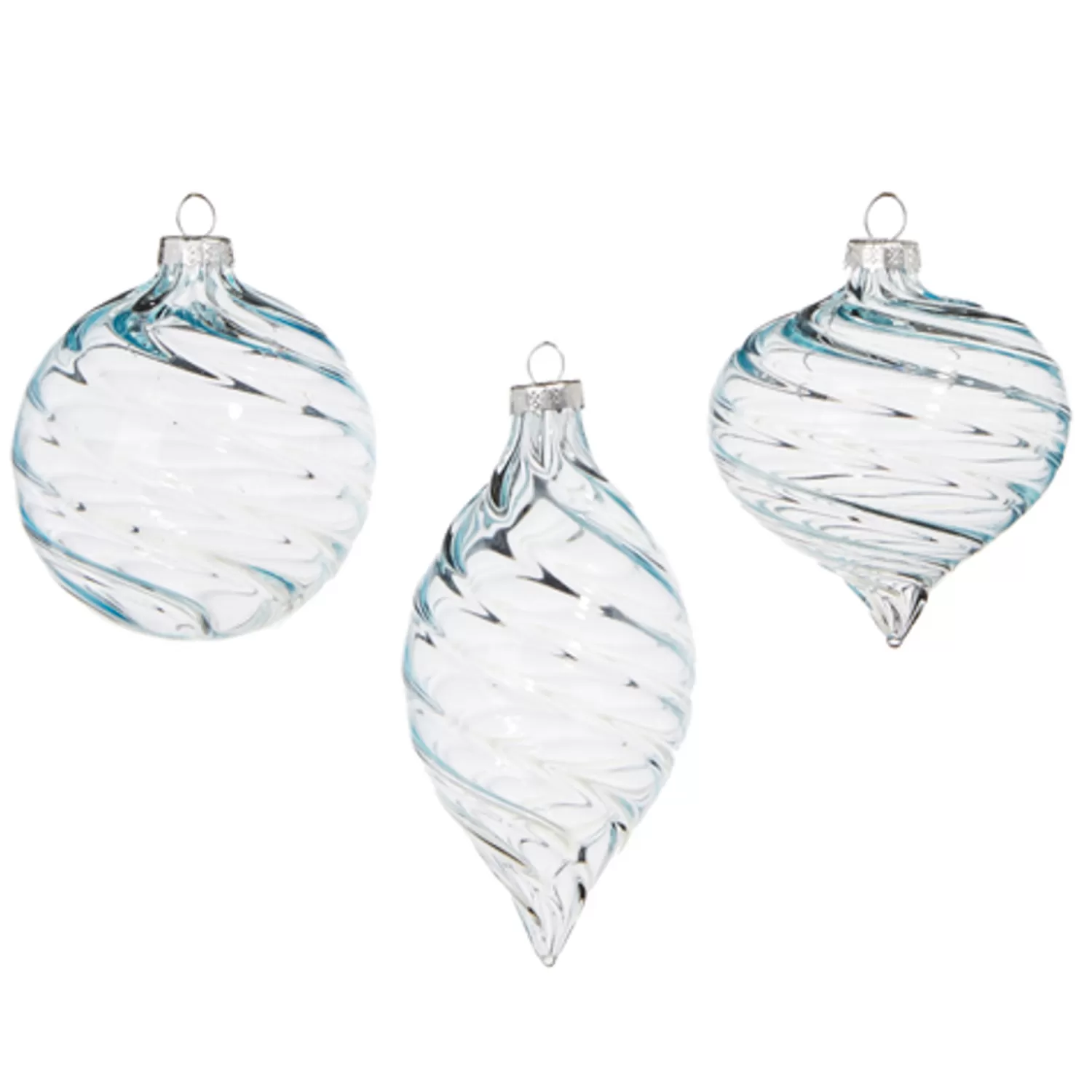 The Jolly Christmas Shop Sleigh Bells | Bells | Raz 3" Clear Blue Blown Glass Christmas Ornament 4322921