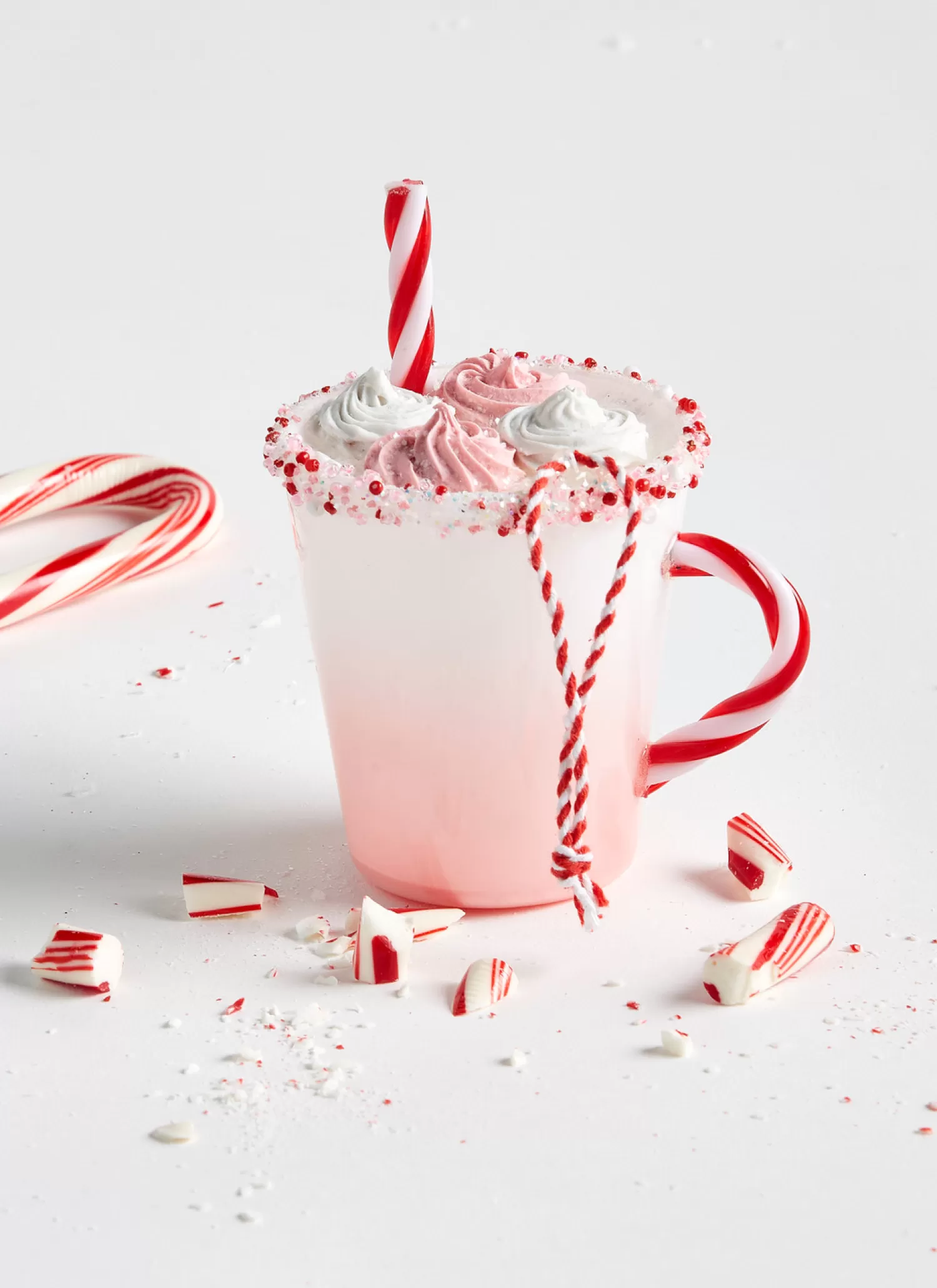 The Jolly Christmas Shop The Candy Shop | A Blushing Holiday | Raz 4.5" Pink Hot Chocolate Glass Christmas Ornament 4352860