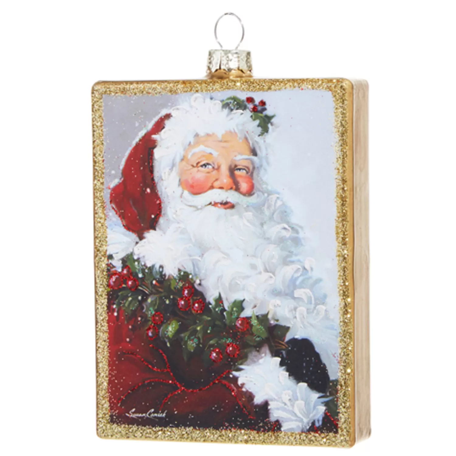 The Jolly Christmas Shop Sleigh Bells | Bells | Raz 4.5" Santa Or Reindeer Painted Style Glass Christmas Ornament