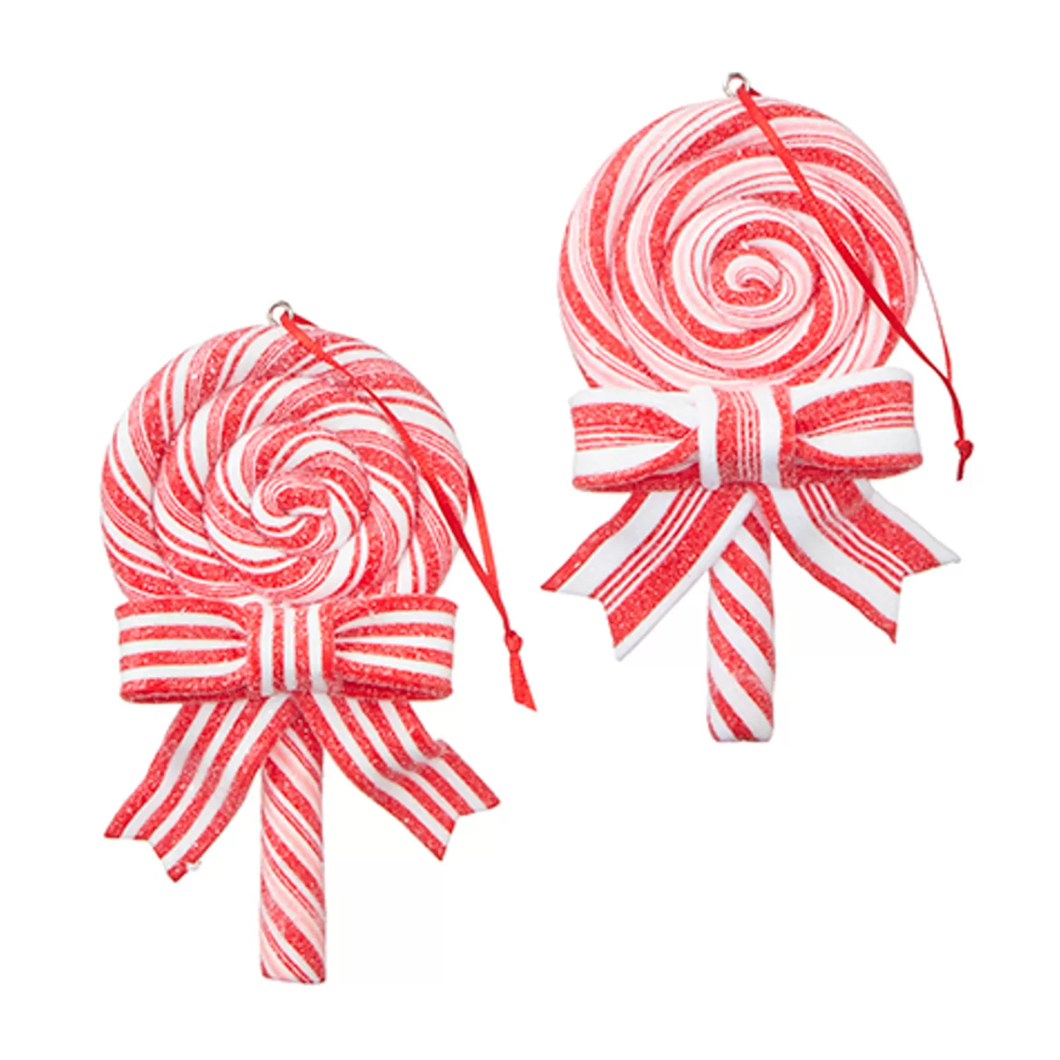 The Jolly Christmas Shop Food | Raz 4.75" Set Of 2 Peppermint Lollipop Christmas Ornament 4214116