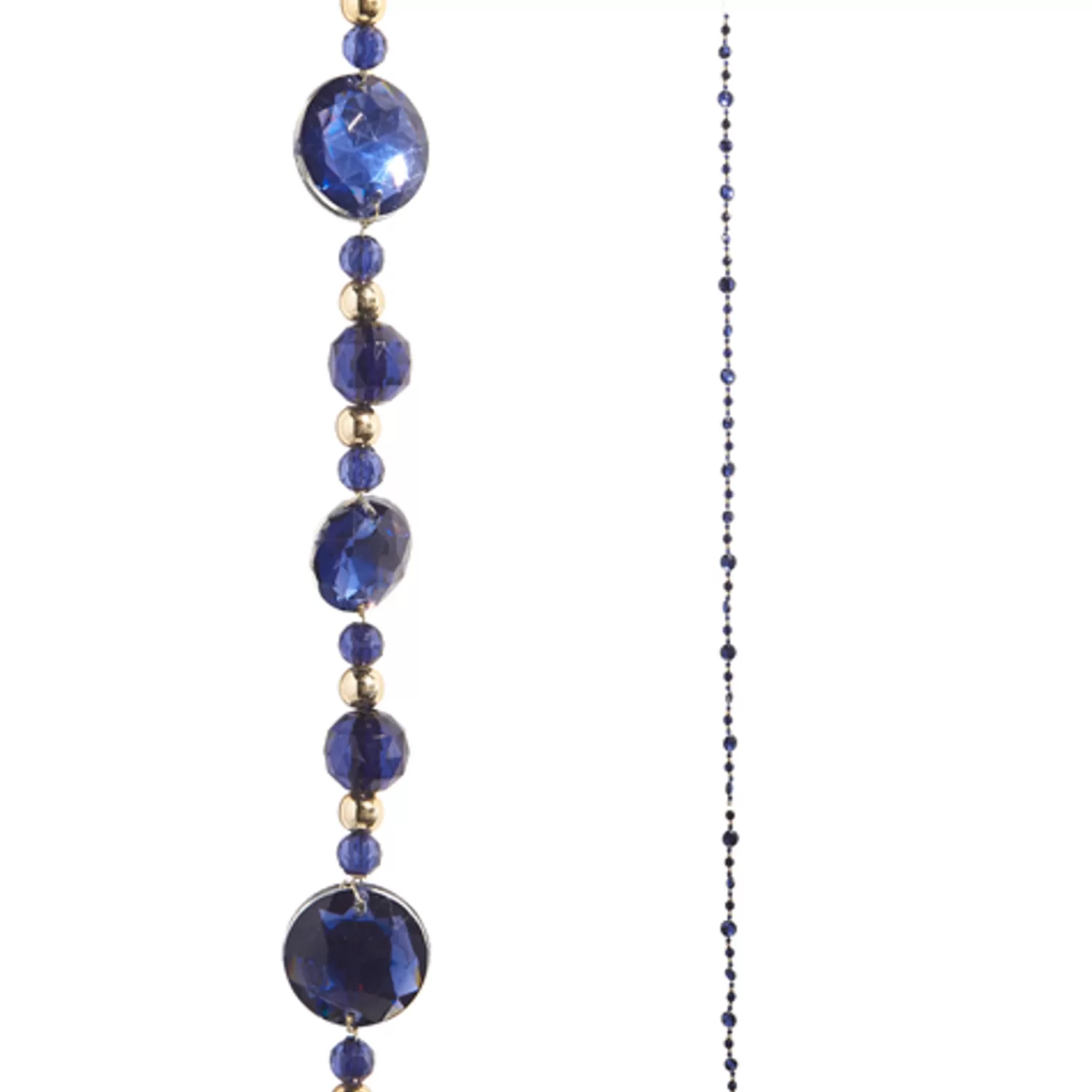 The Jolly Christmas Shop Tartan Traditions | Elegant | Raz 5' Blue And Gold Jewel Christmas Tree Garland G4417571
