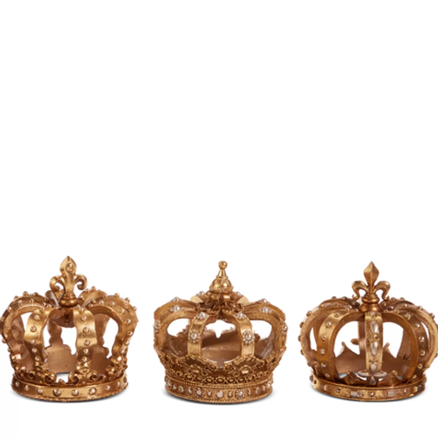 The Jolly Christmas Shop Oh Night Divine | Religious | Raz 5" Gold Crown Christmas Figure Decoration 4412121