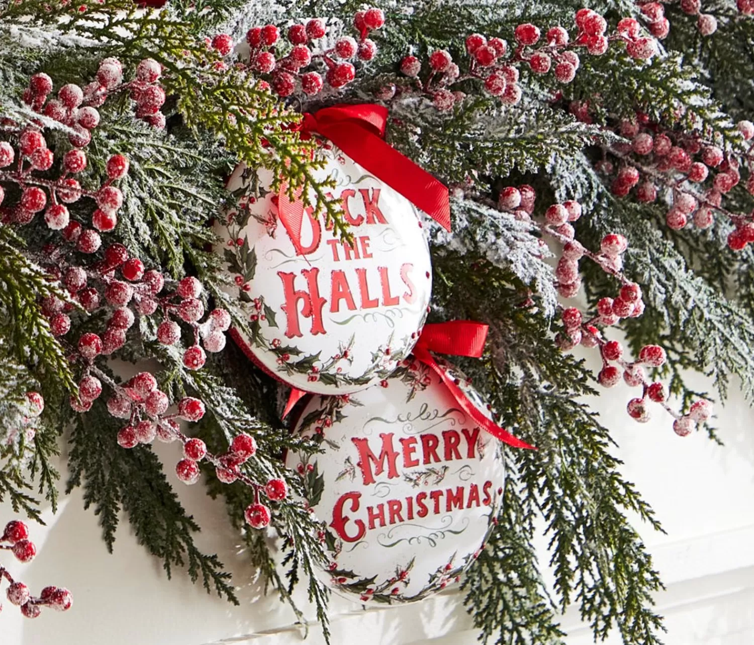 The Jolly Christmas Shop Sleigh Bells | Bells | Raz 5" Holiday Greetings Disc Glass Christmas Ornament 4324605