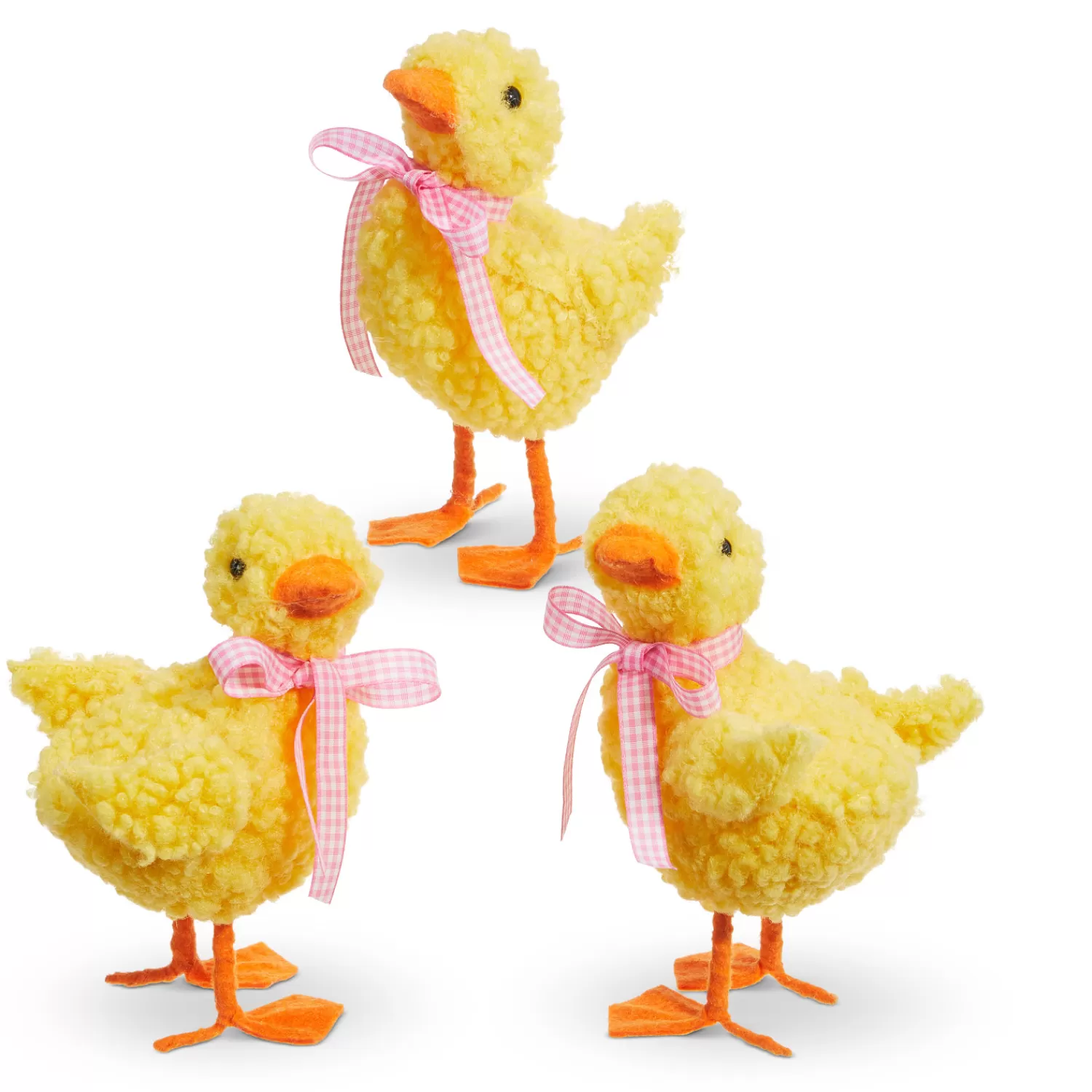 The Jolly Christmas Shop Figurines | Raz 6.5" Sherpa Duckling Set Of 3 Easter Decorations 4453328
