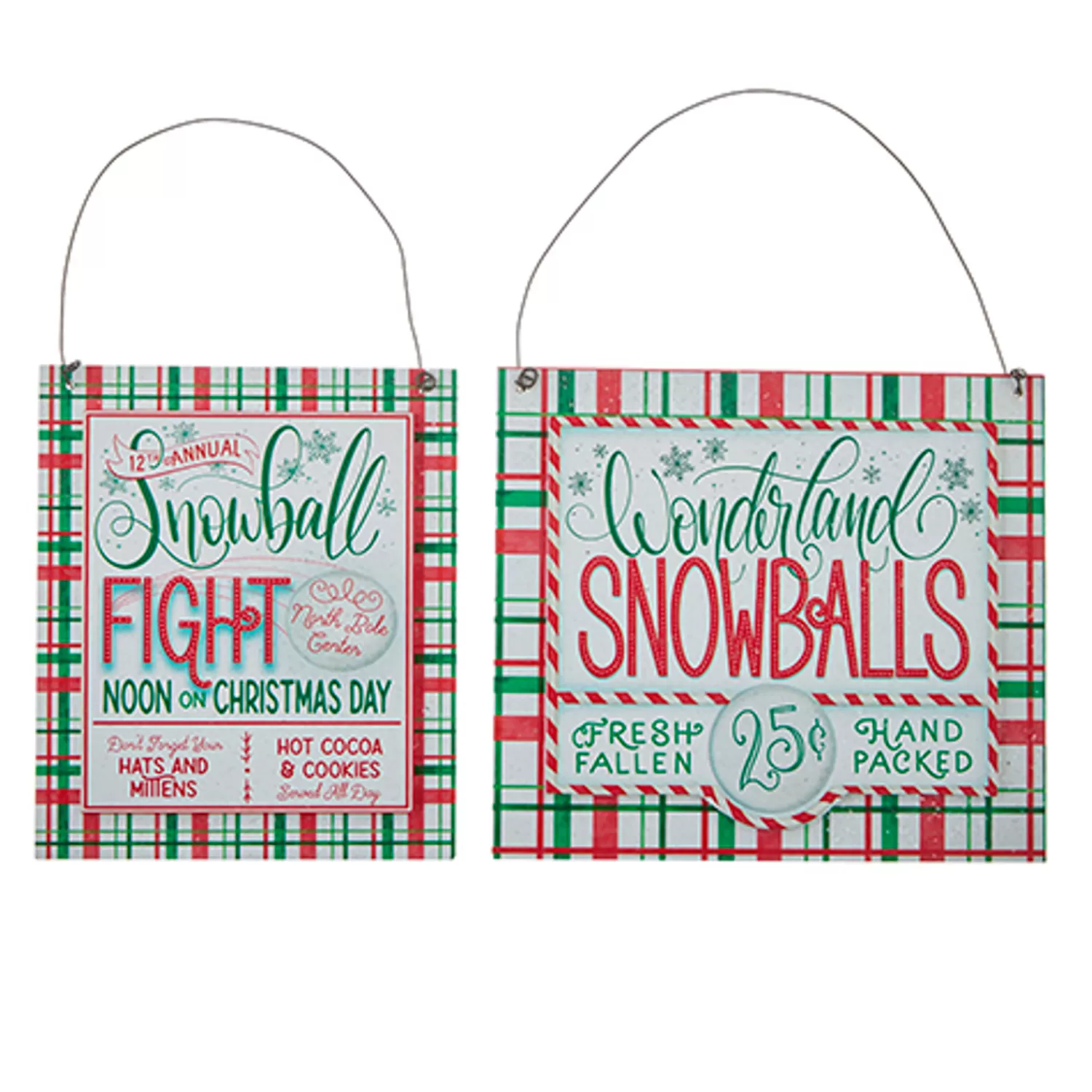 The Jolly Christmas Shop Tinsel Town | Snow Christmas Decorations | Raz 6.75" Set Of 2 Snowballs For Sale Christmas Ornament 4216160