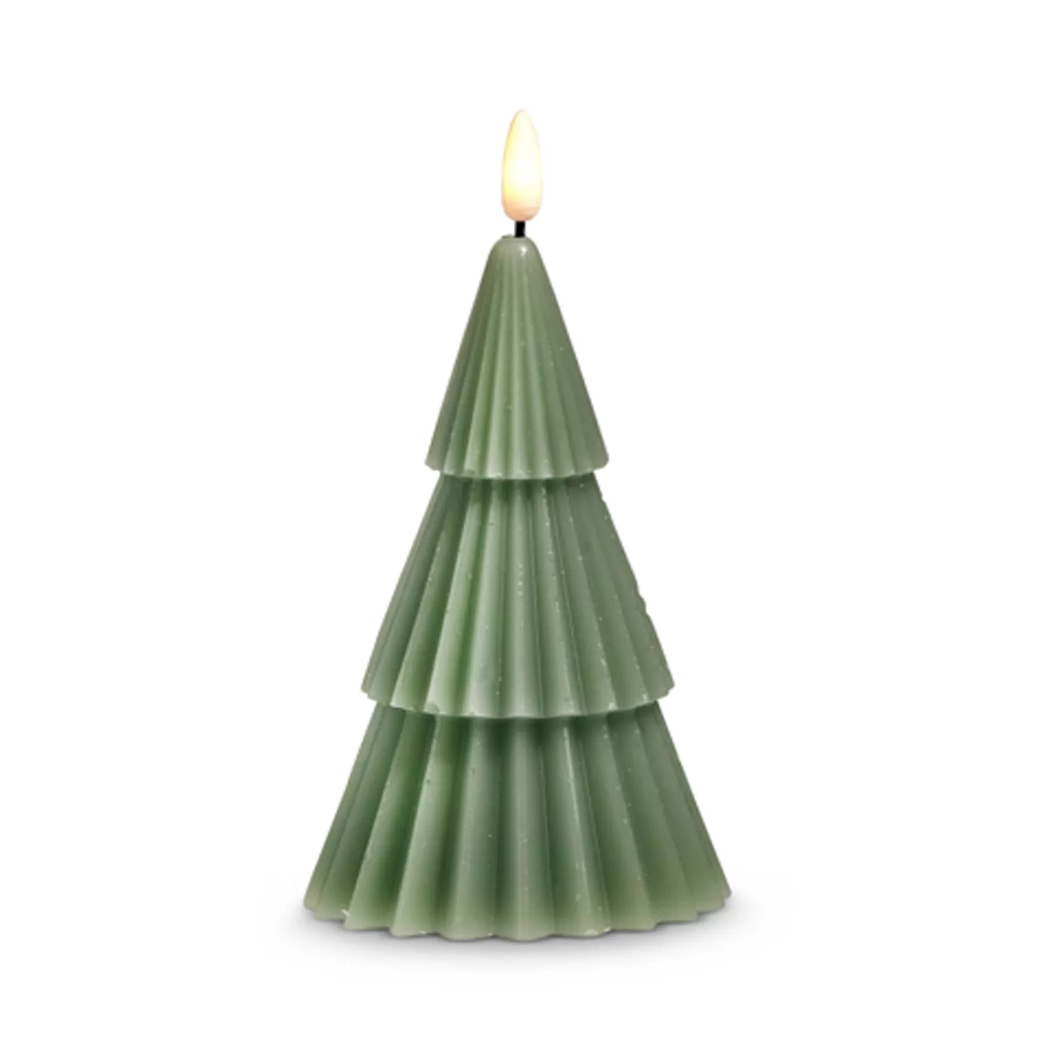 The Jolly Christmas Shop Tartan Traditions | Christmas Traditions | Raz 6" Pale Green Christmas Tree Battery Operated Candle Lighted Flickering Flame 4432917