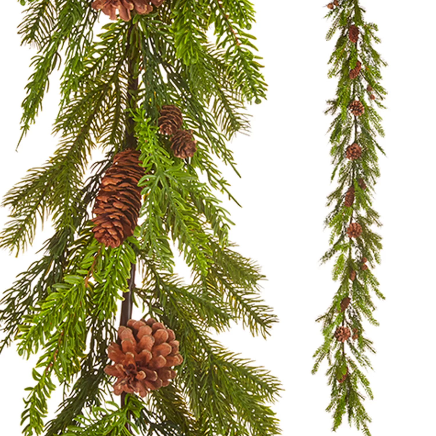 The Jolly Christmas Shop Vintage Farm House | Sleigh Bells | Raz 6' Real Feel Evergreen And Pine Christmas Garland G4212945